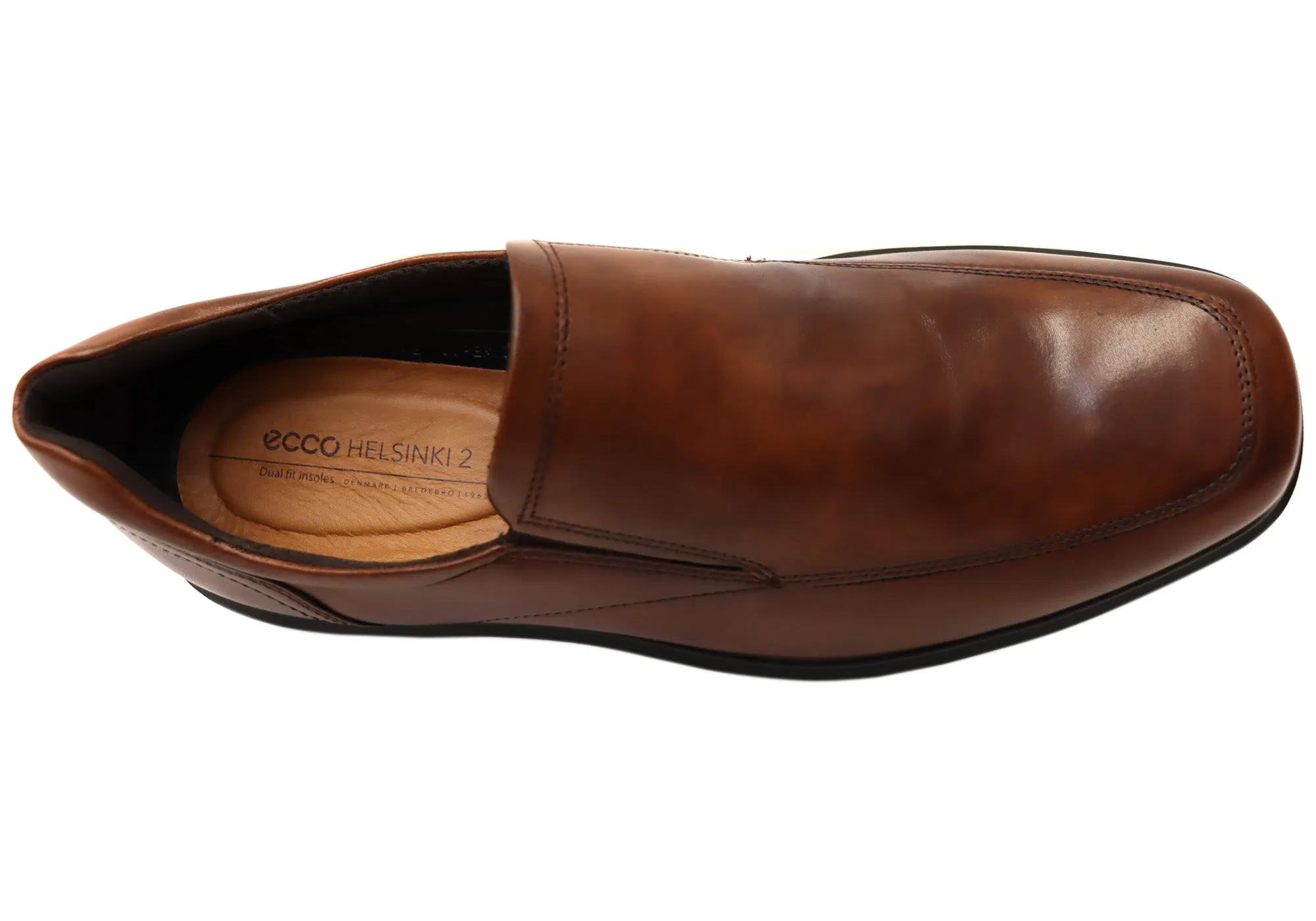 ECCO Chaussures de ville à enfiler confortables en cuir pour hommes Helsinki 2