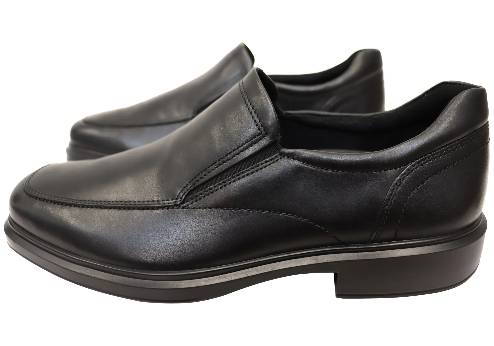 ECCO Chaussures de ville à enfiler confortables en cuir pour hommes Helsinki 2