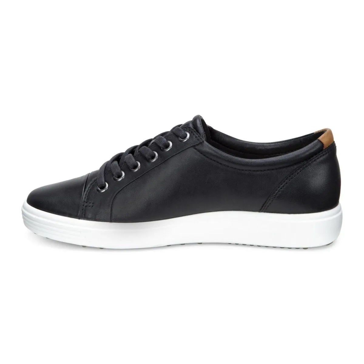 ECCO Femmes 430003 Soft 7 Sneaker en Cuir Noir Chaussures ecco