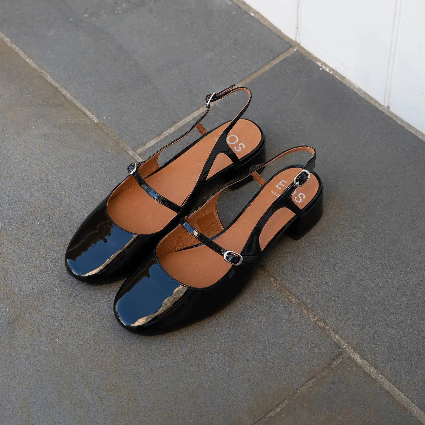 Chaussures EOS Cesslie Noir Verni_Eos