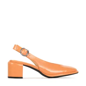 EOS Darcel Orange-ochre crinkle leather Shoes_Eos