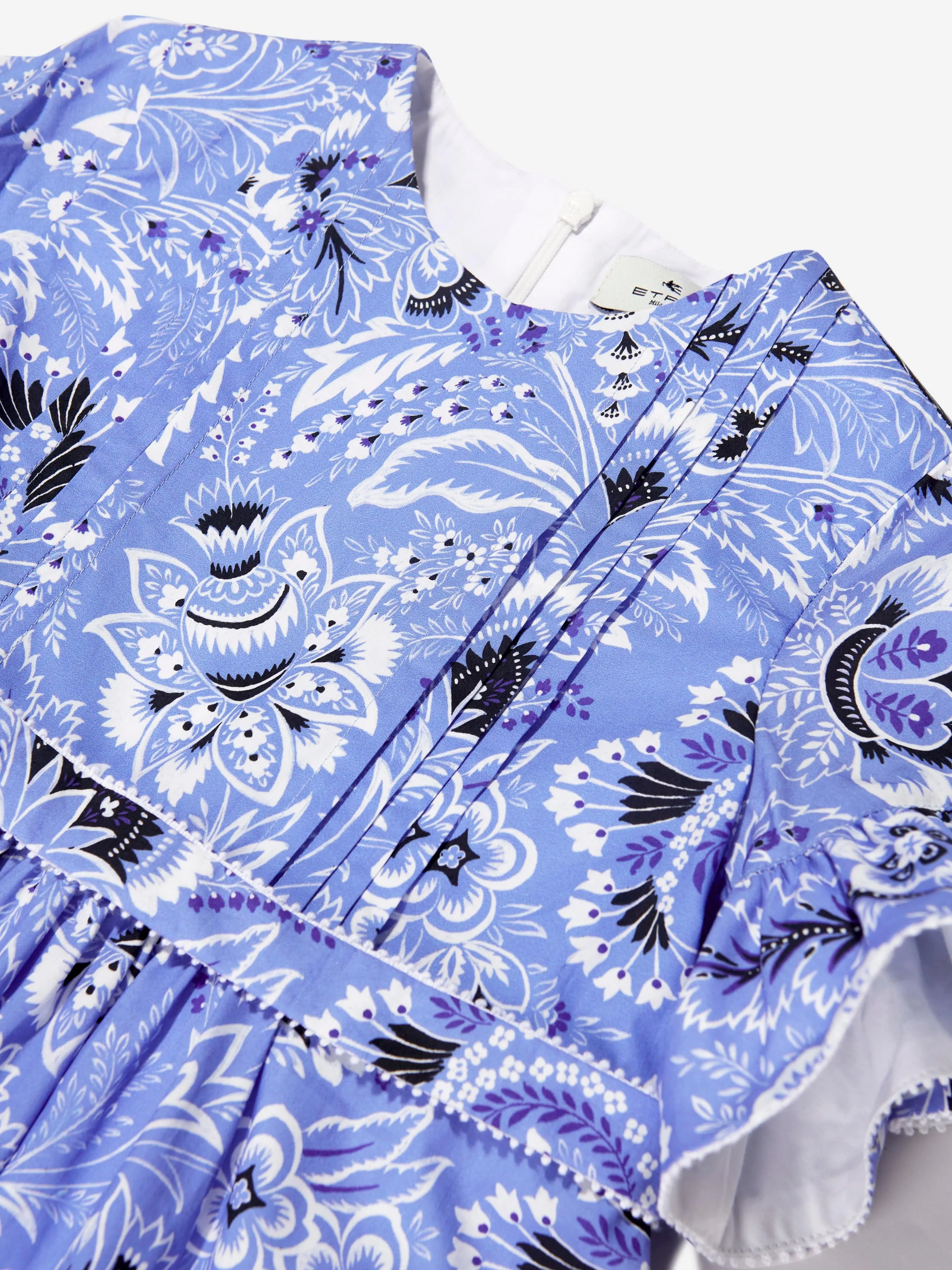 Robe florale Paisley Etro Girls en bleu