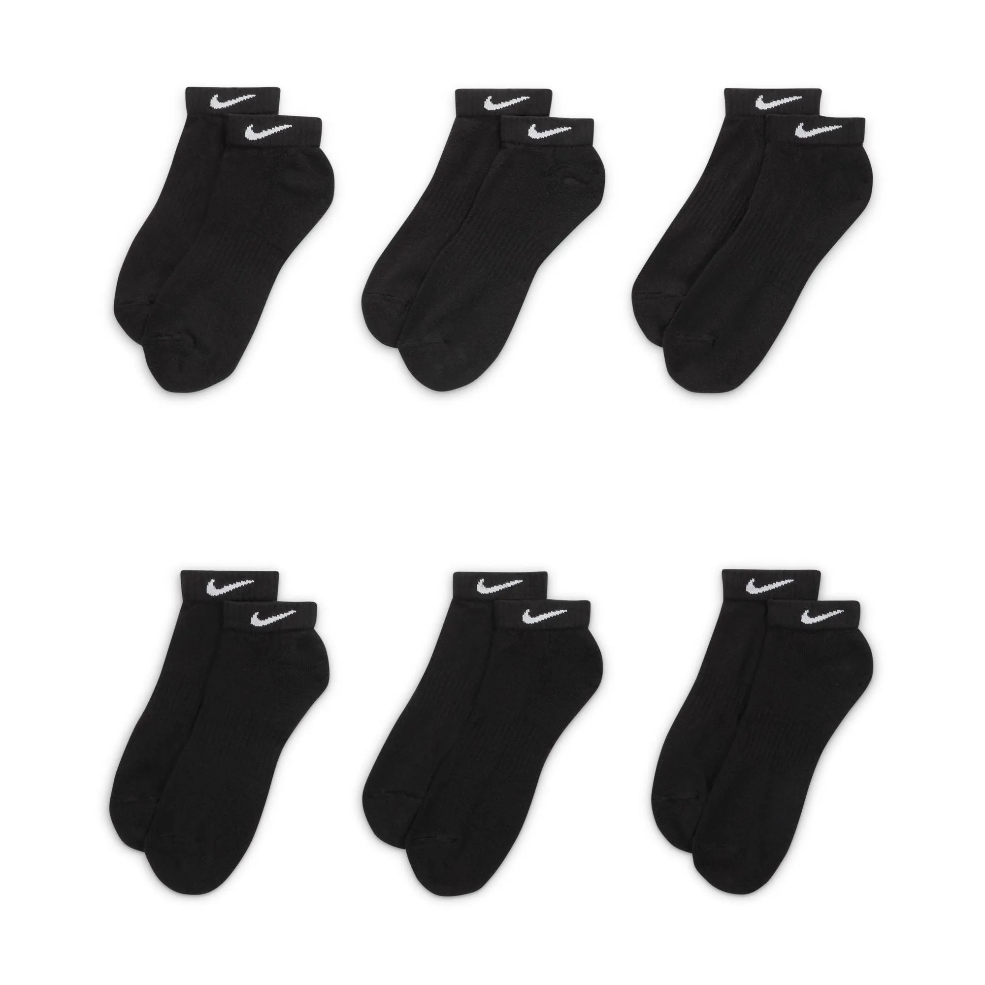 Chaussettes basses rembourrées quotidiennes (6 paires)