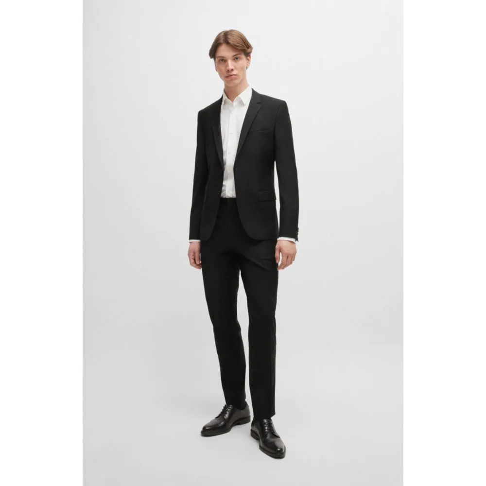 Veste extra-slim en mélange de laine extensible