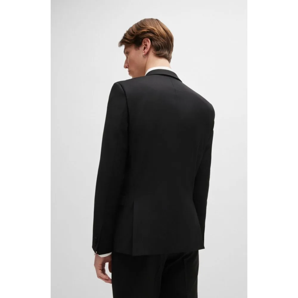 Veste extra-slim en mélange de laine extensible