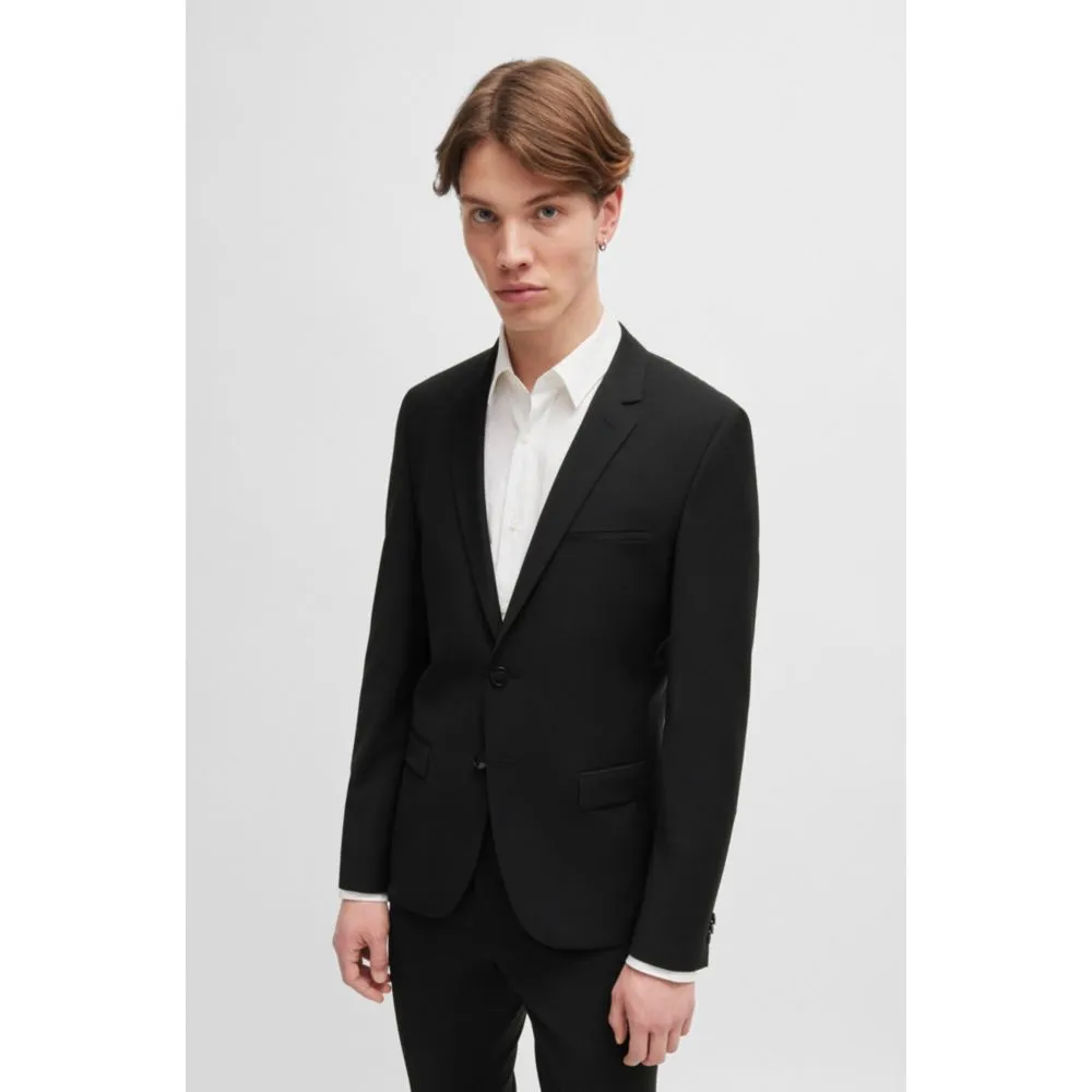 Veste extra-slim en mélange de laine extensible