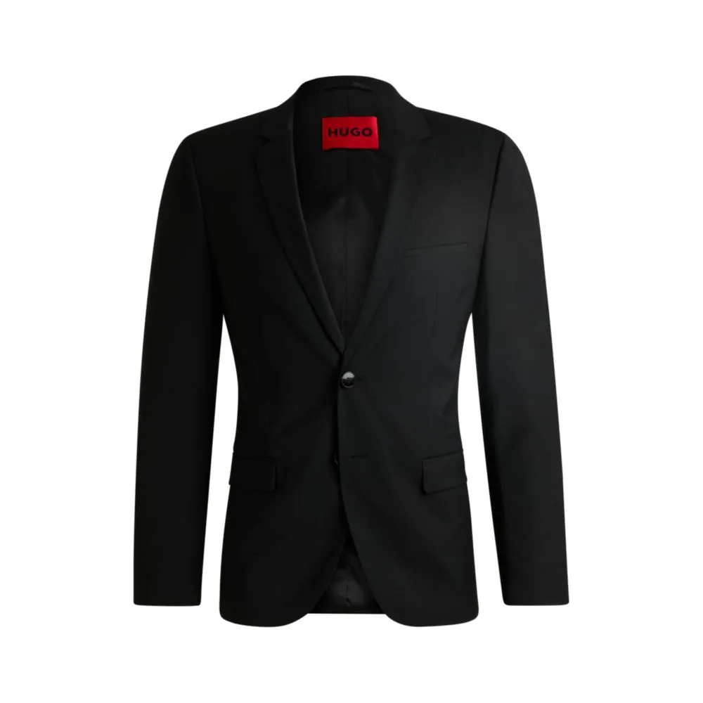 Veste extra-slim en mélange de laine extensible