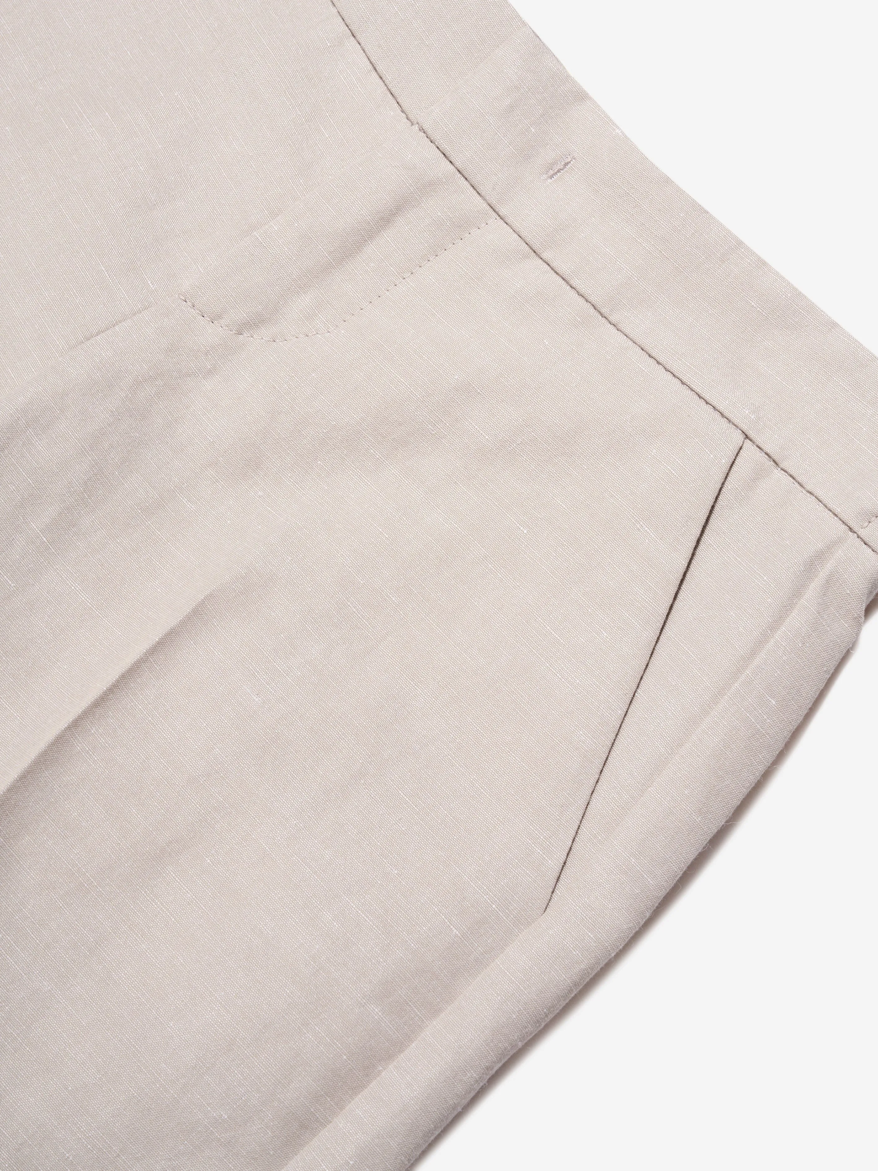 Pantalon en Coton et Lin Fendi Boys en Beige