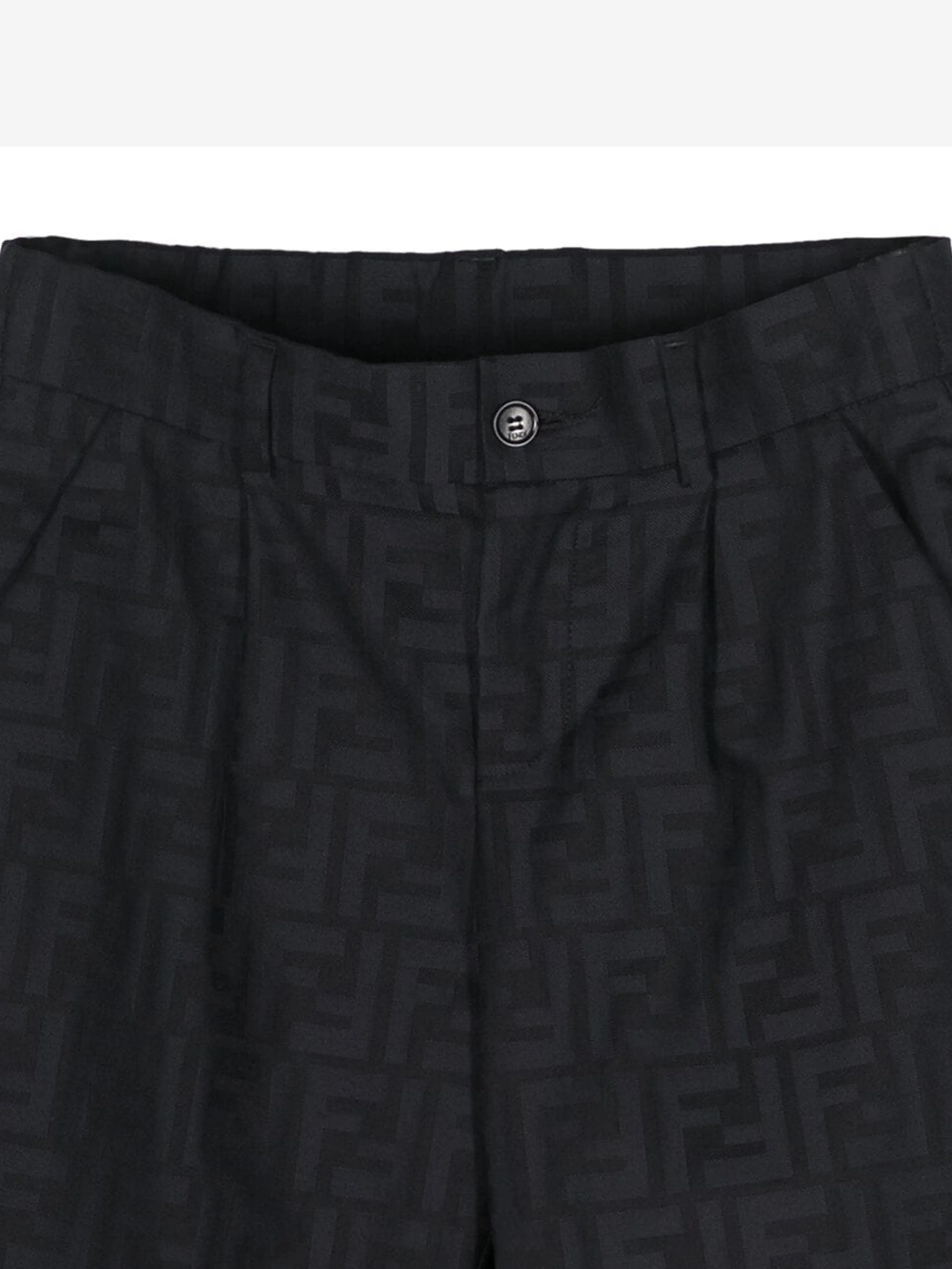 Pantalon Fendi Boys FF en jacquard marine