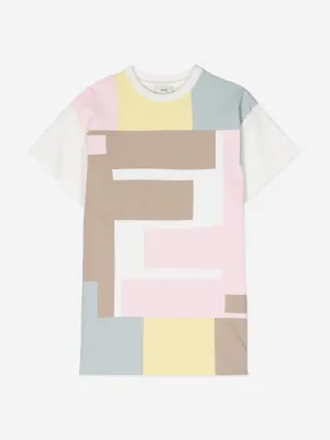 Robe en jersey Fendi Girls FF Logo multicolore