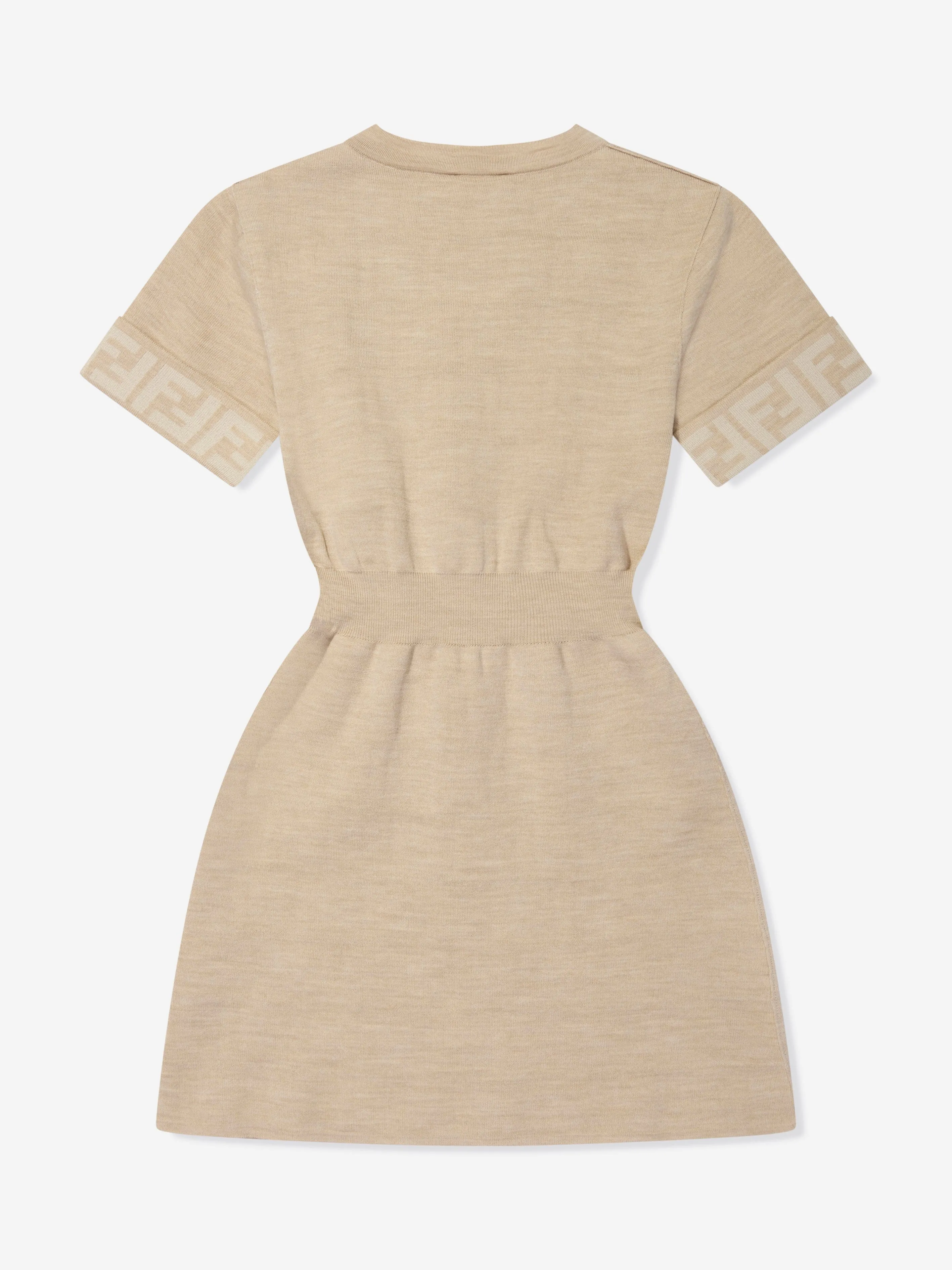 Robe tricotée FF Logo Fendi Girls en marron