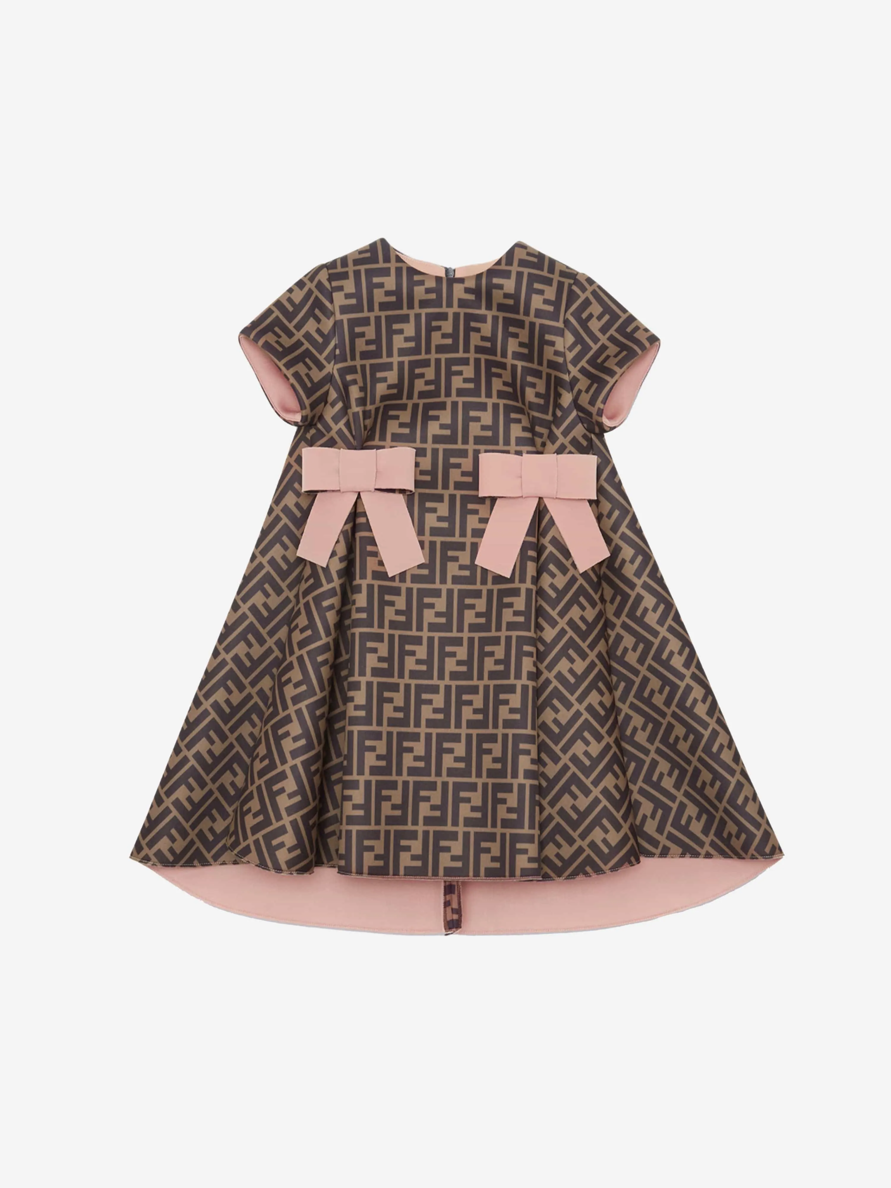 Robe à nœud FF en néoprène Fendi Girls
