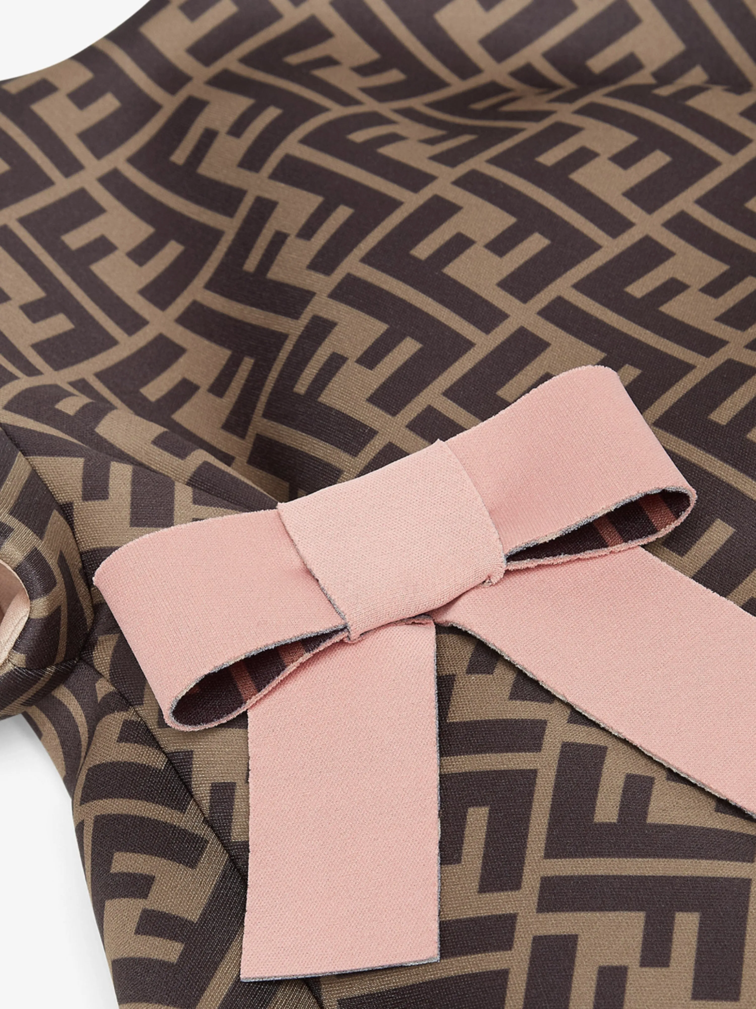 Robe à nœud FF en néoprène Fendi Girls