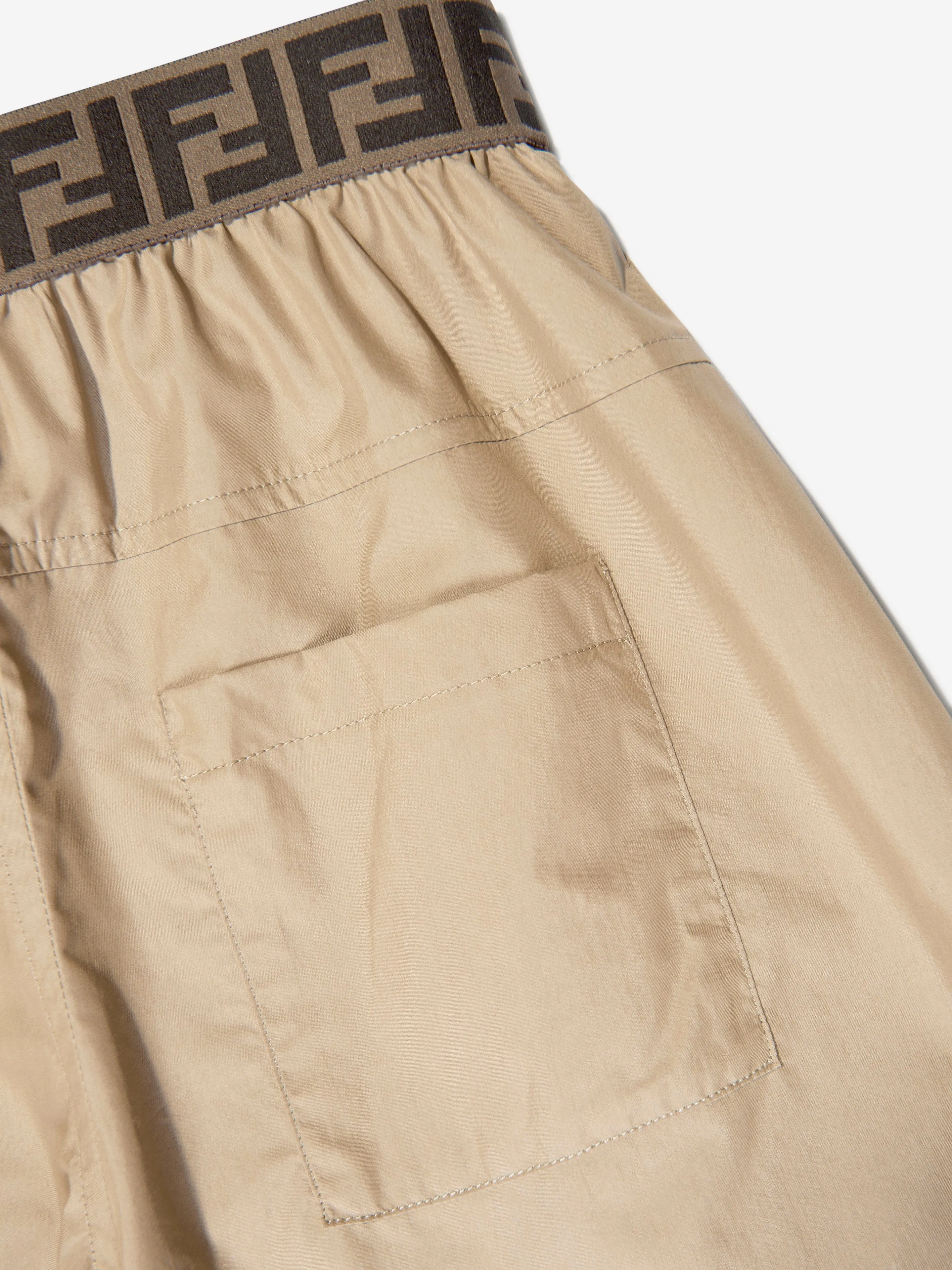 Pantalon large Fendi Girls en beige