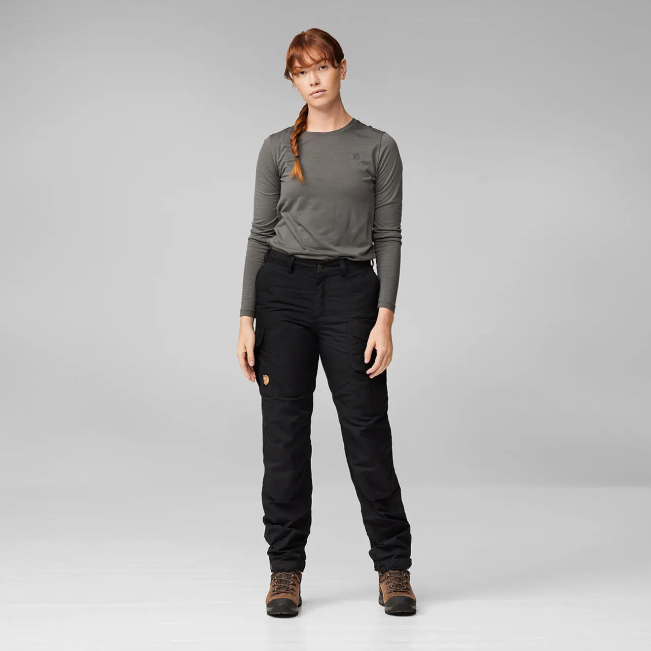 Fjallraven Pantalon Femme Vidda Pro Court Gris Foncé / Noir
