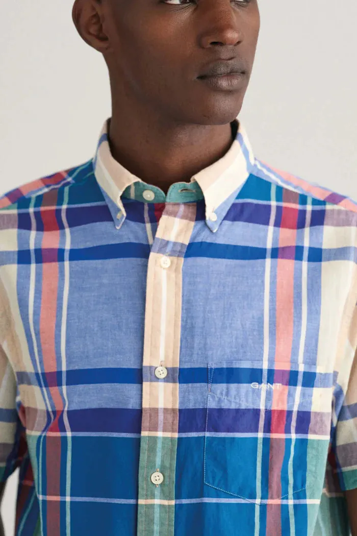 GANT - Chemise Madras Indienne - Vichy - Bleu Richesse GANT Vêtements