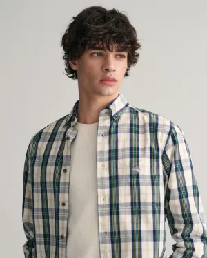 GANT - Chemise en popeline - Vichy - Bouclier d'archive - Coquille d'œuf Vêtements GANT