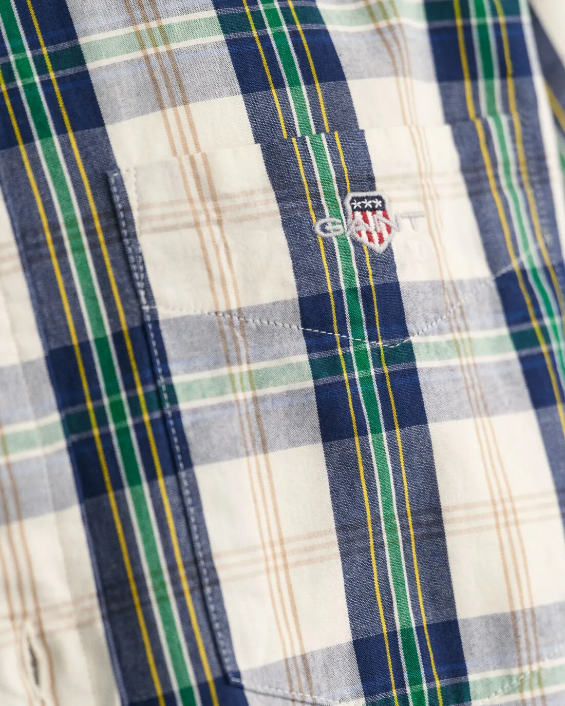 GANT - Chemise en popeline - Vichy - Bouclier d'archive - Coquille d'œuf Vêtements GANT