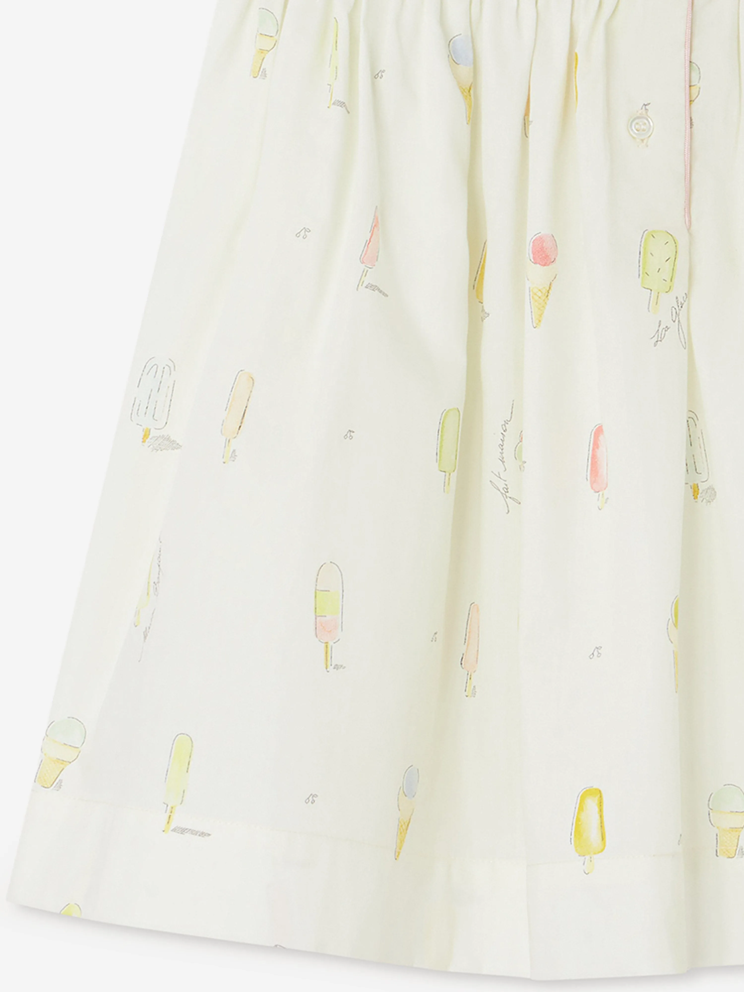 Robe Anne pour filles en ivoire