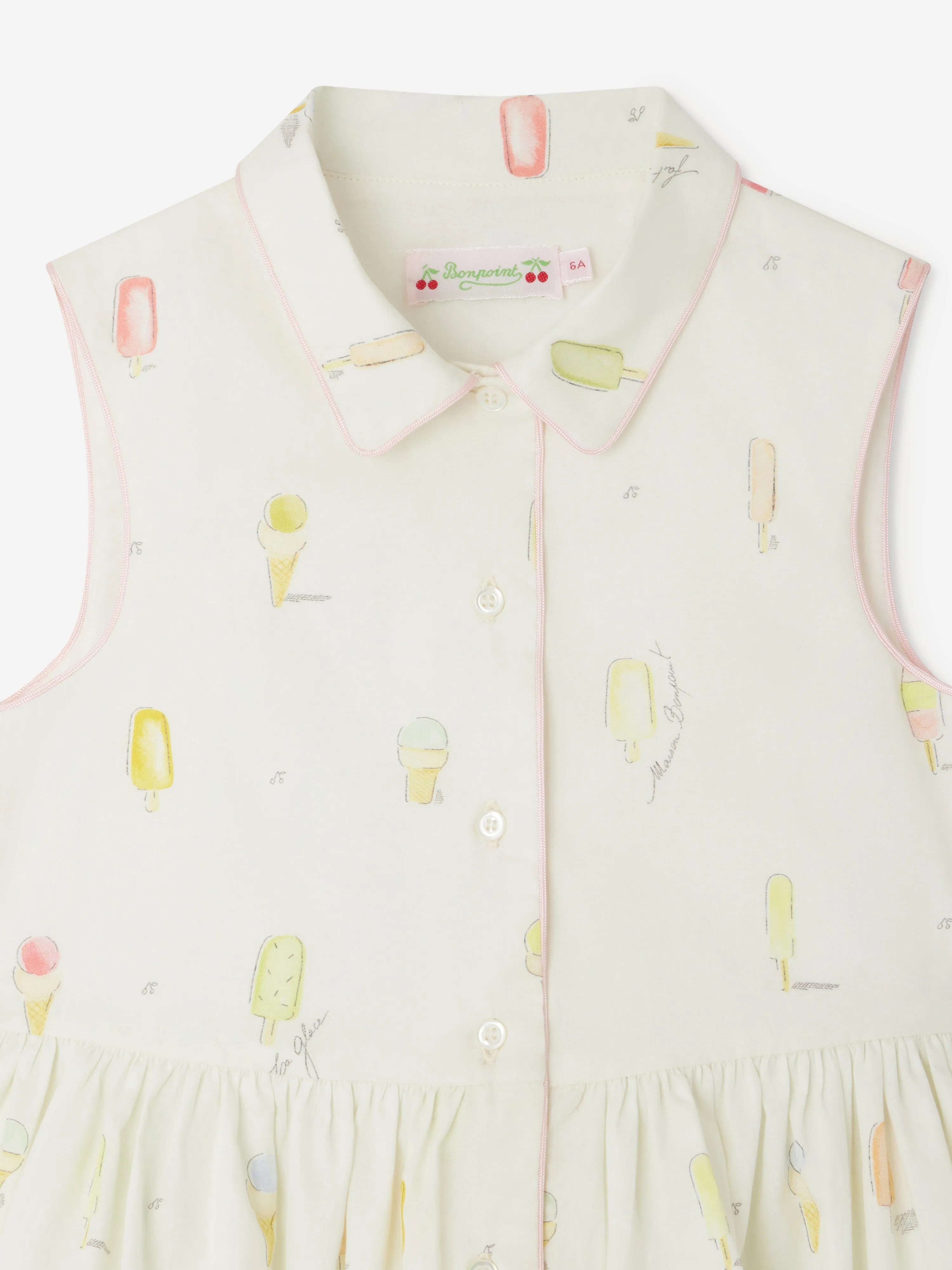 Robe Anne pour filles en ivoire