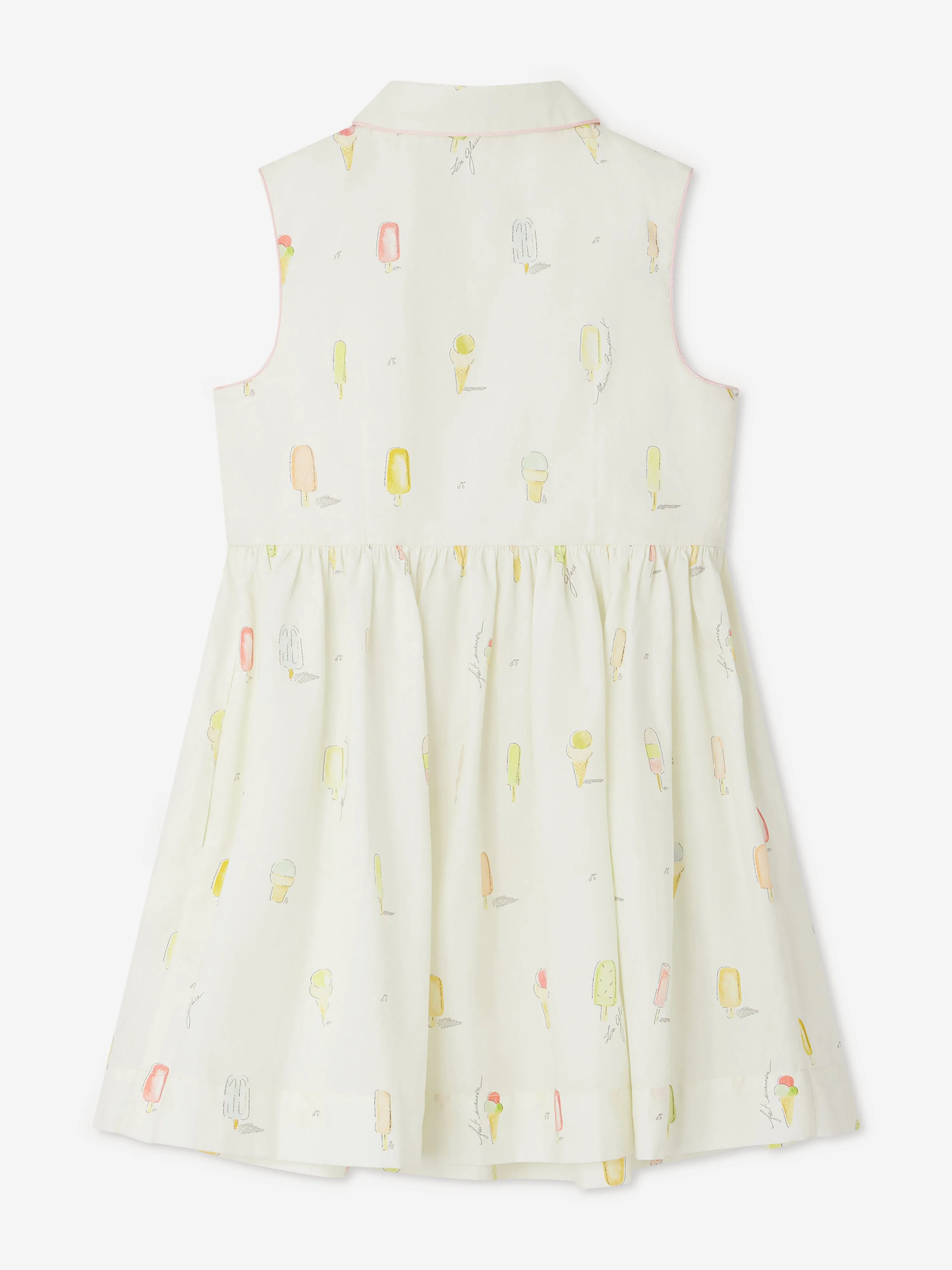 Robe Anne pour filles en ivoire