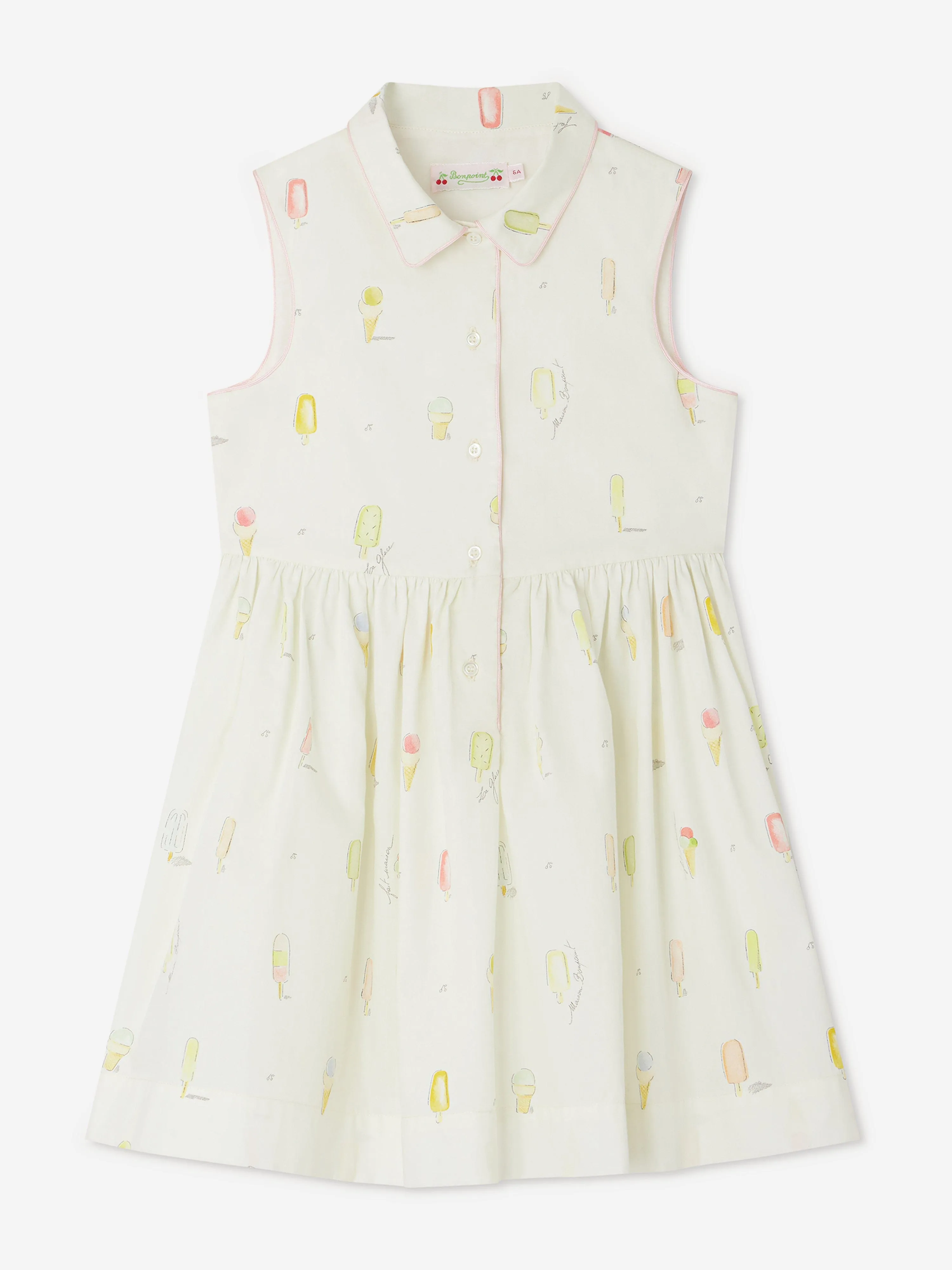Robe Anne pour filles en ivoire