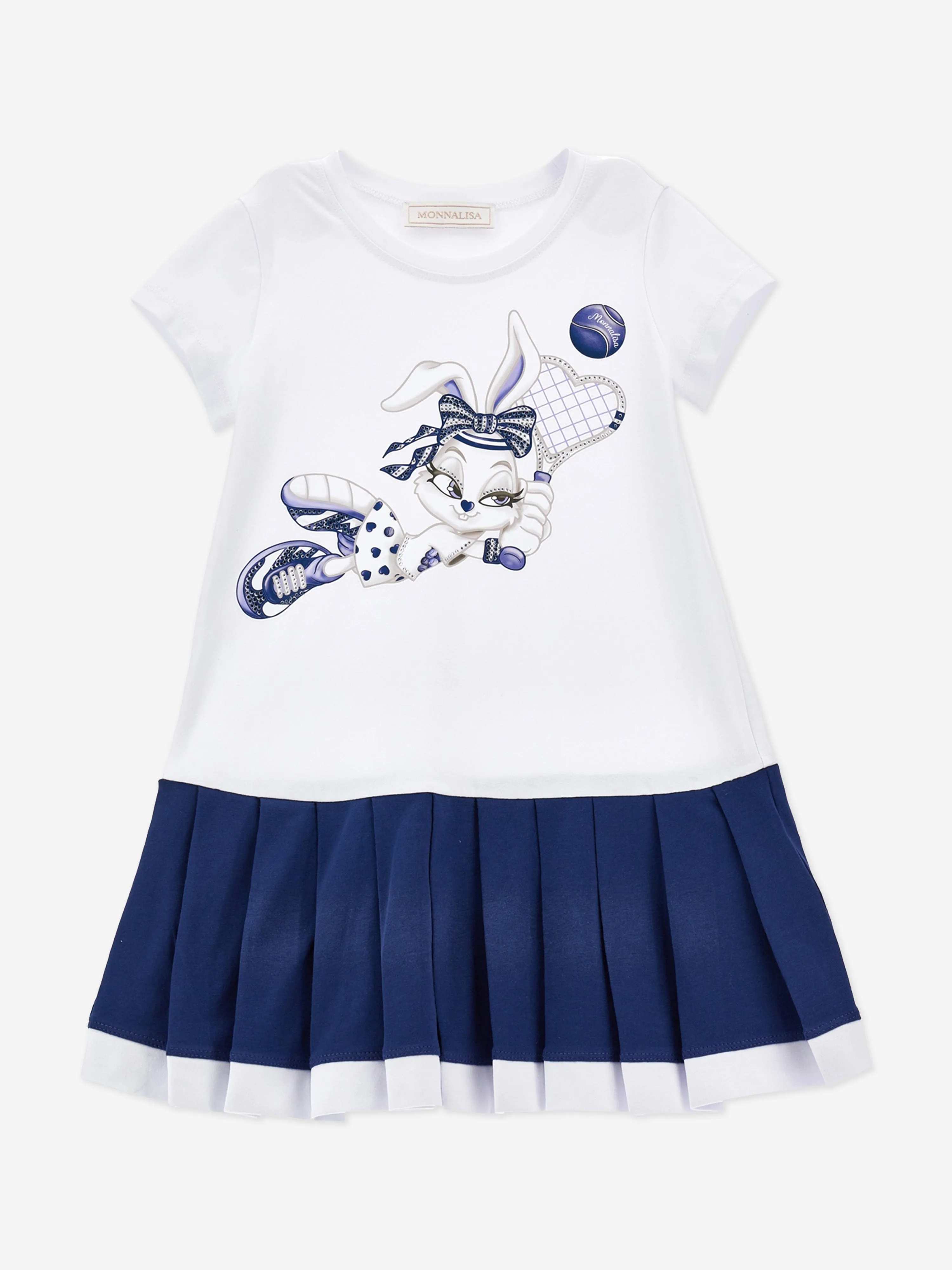 Robe de baseball Bunny pour filles en blanc