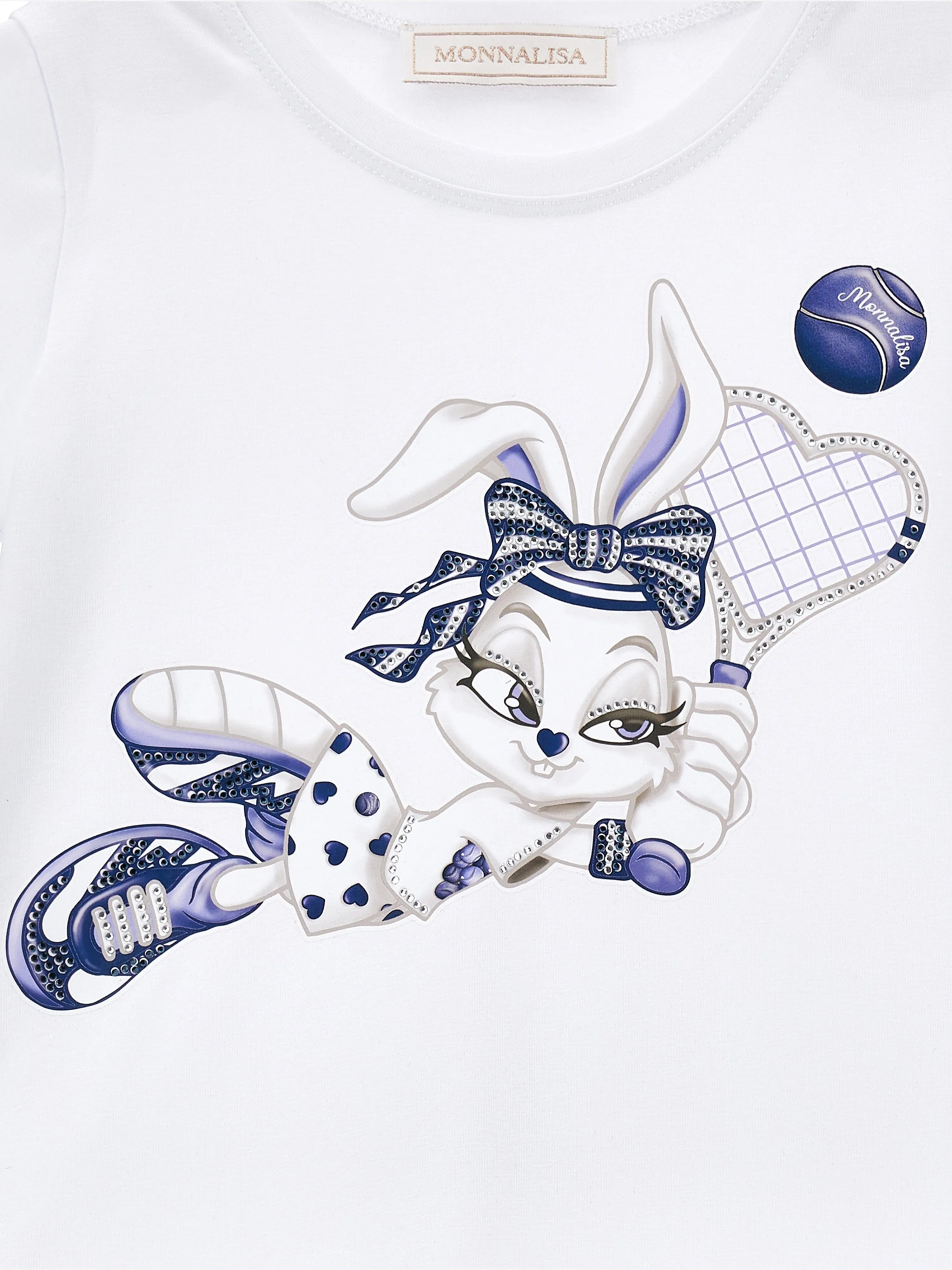 Robe de baseball Bunny pour filles en blanc