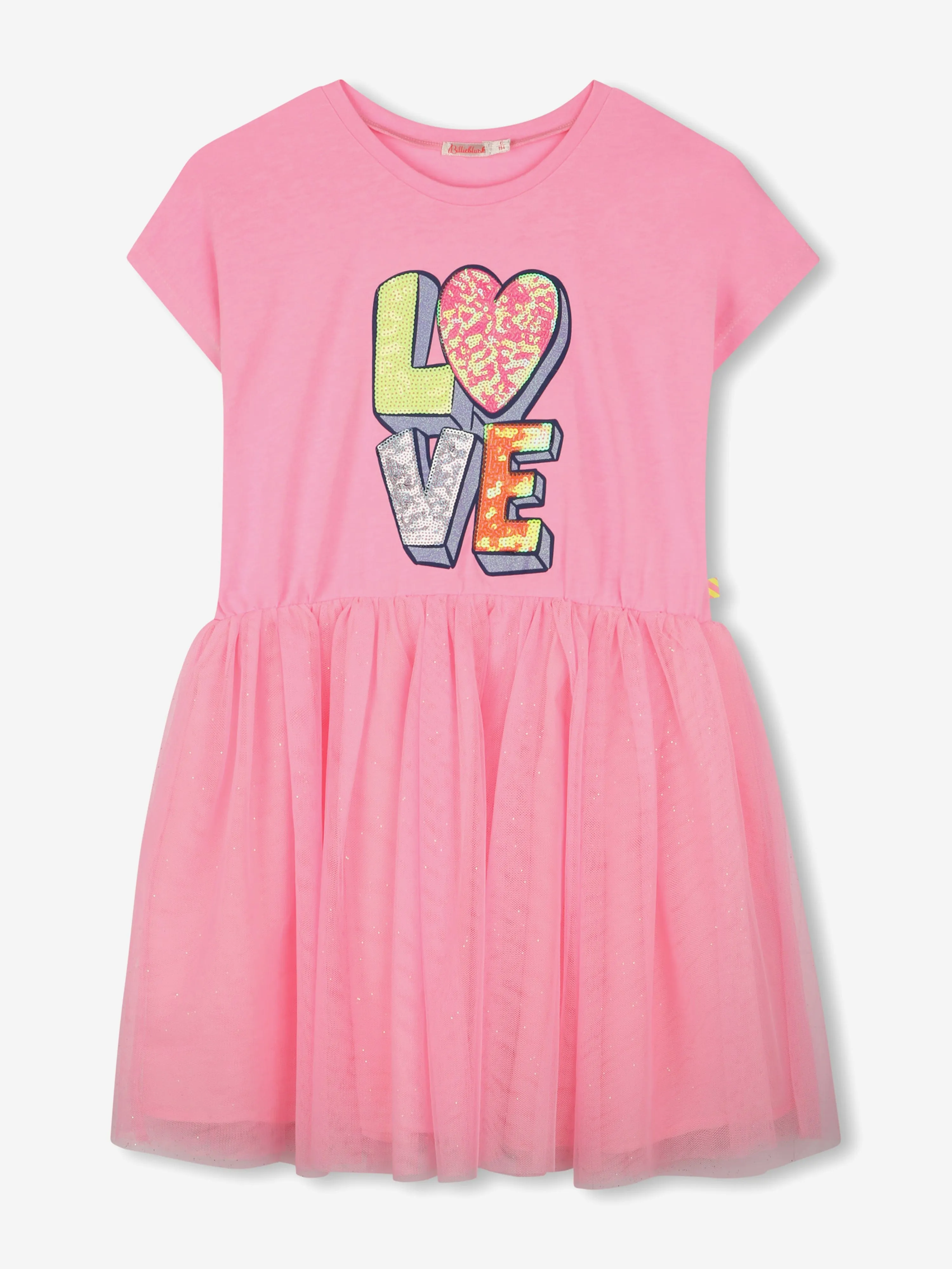 Robe d'amour bimatérielle pour filles en rose
