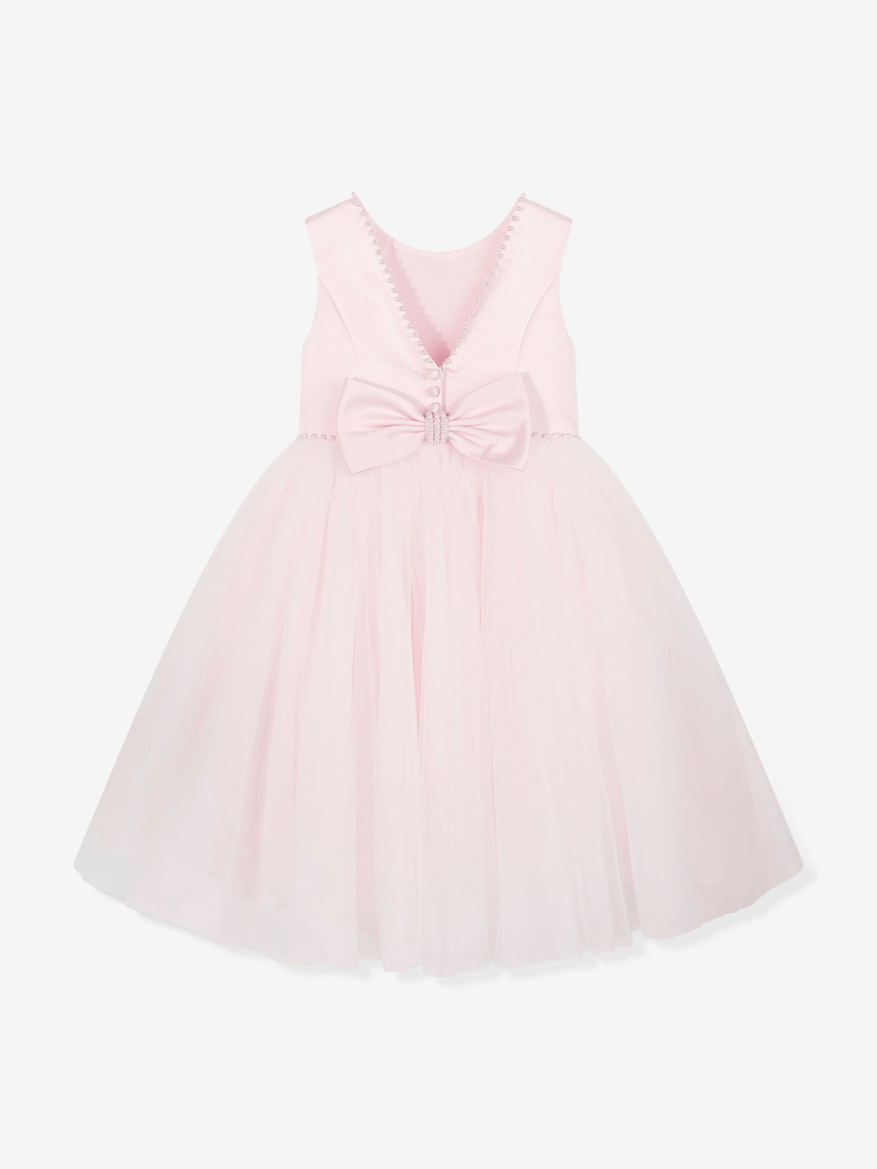 Robe de cérémonie ballerine pour filles en rose