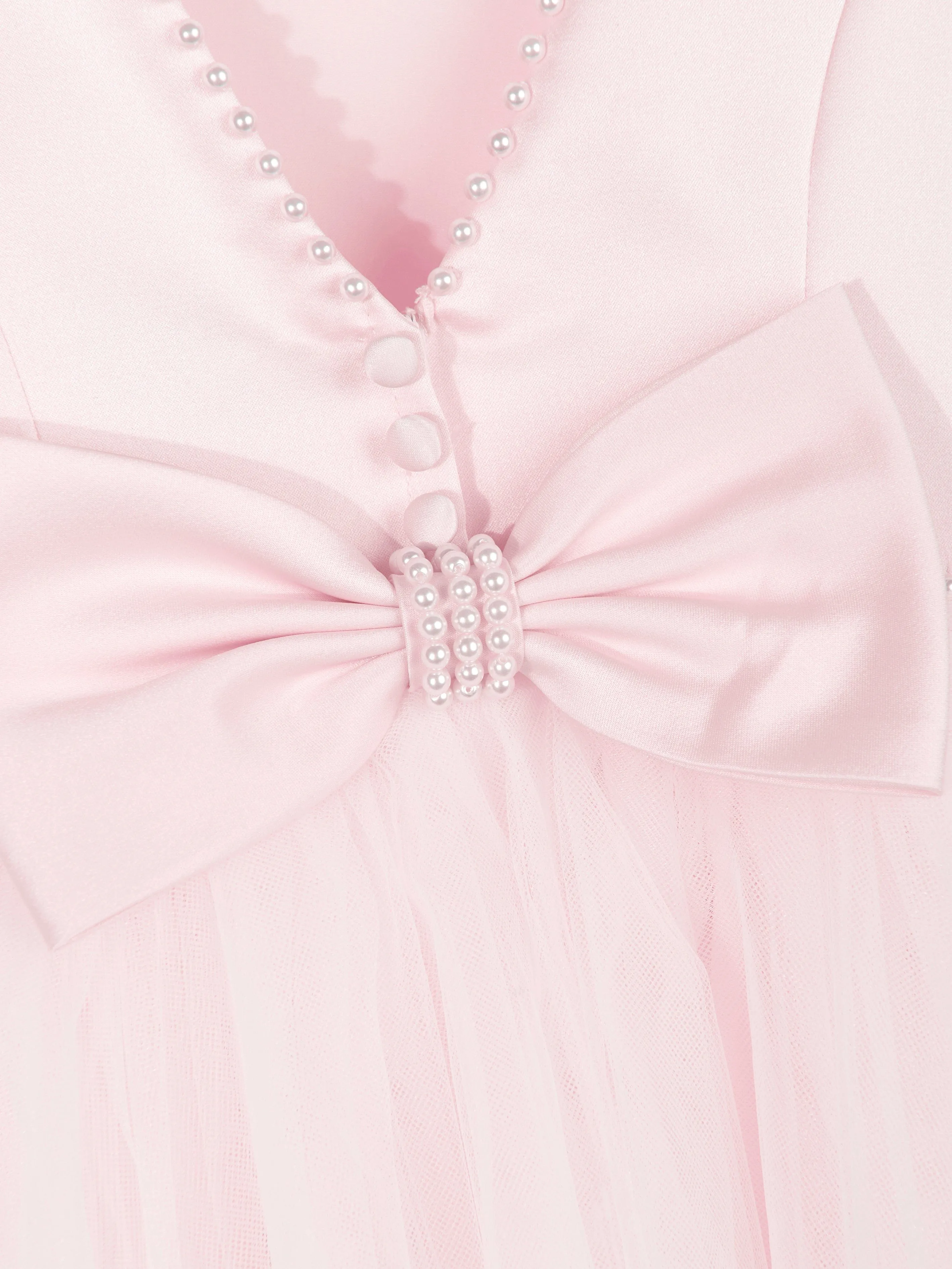 Robe de cérémonie ballerine pour filles en rose