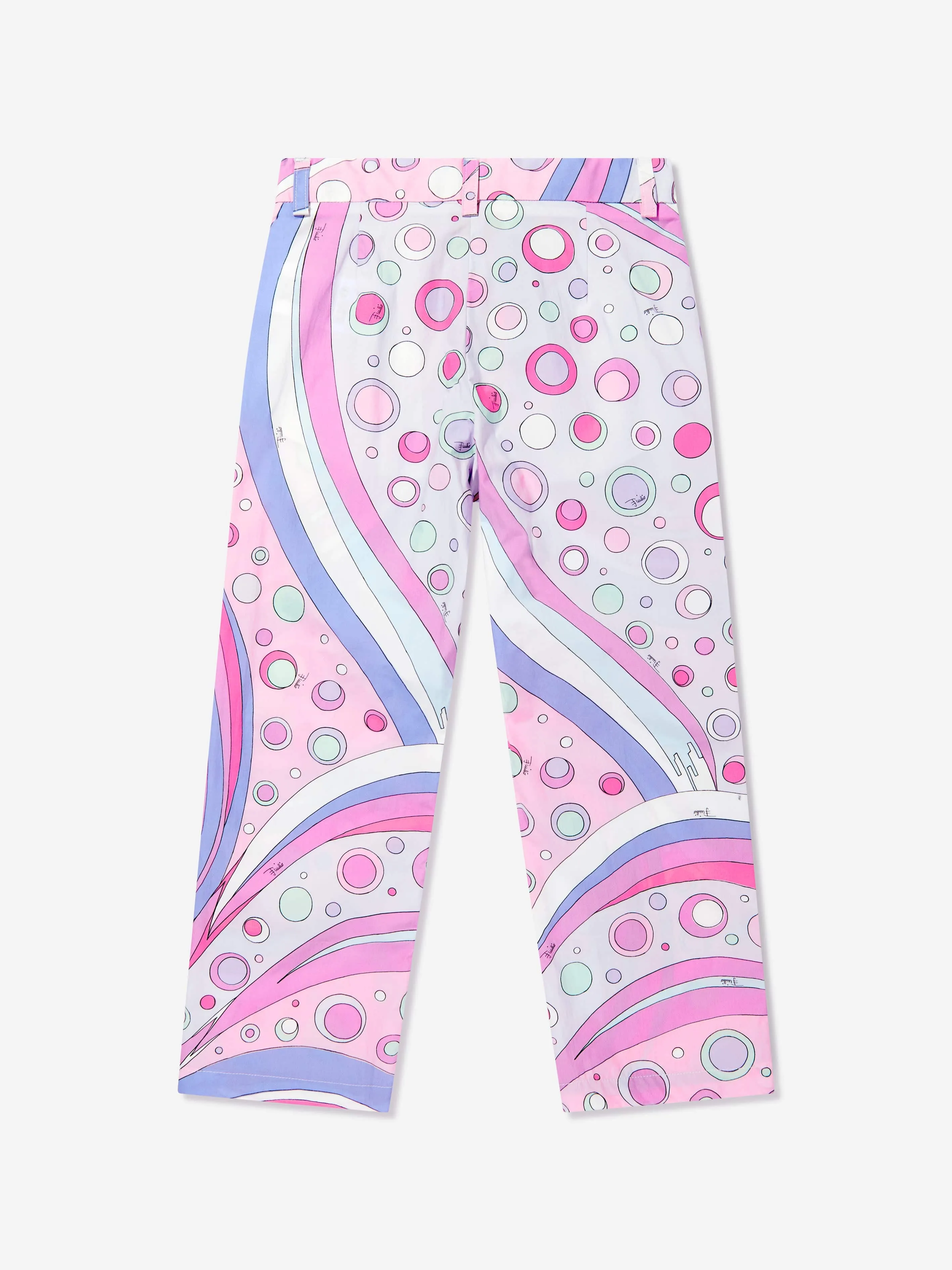 Pantalon en coton imprimé Fontane pour filles en rose