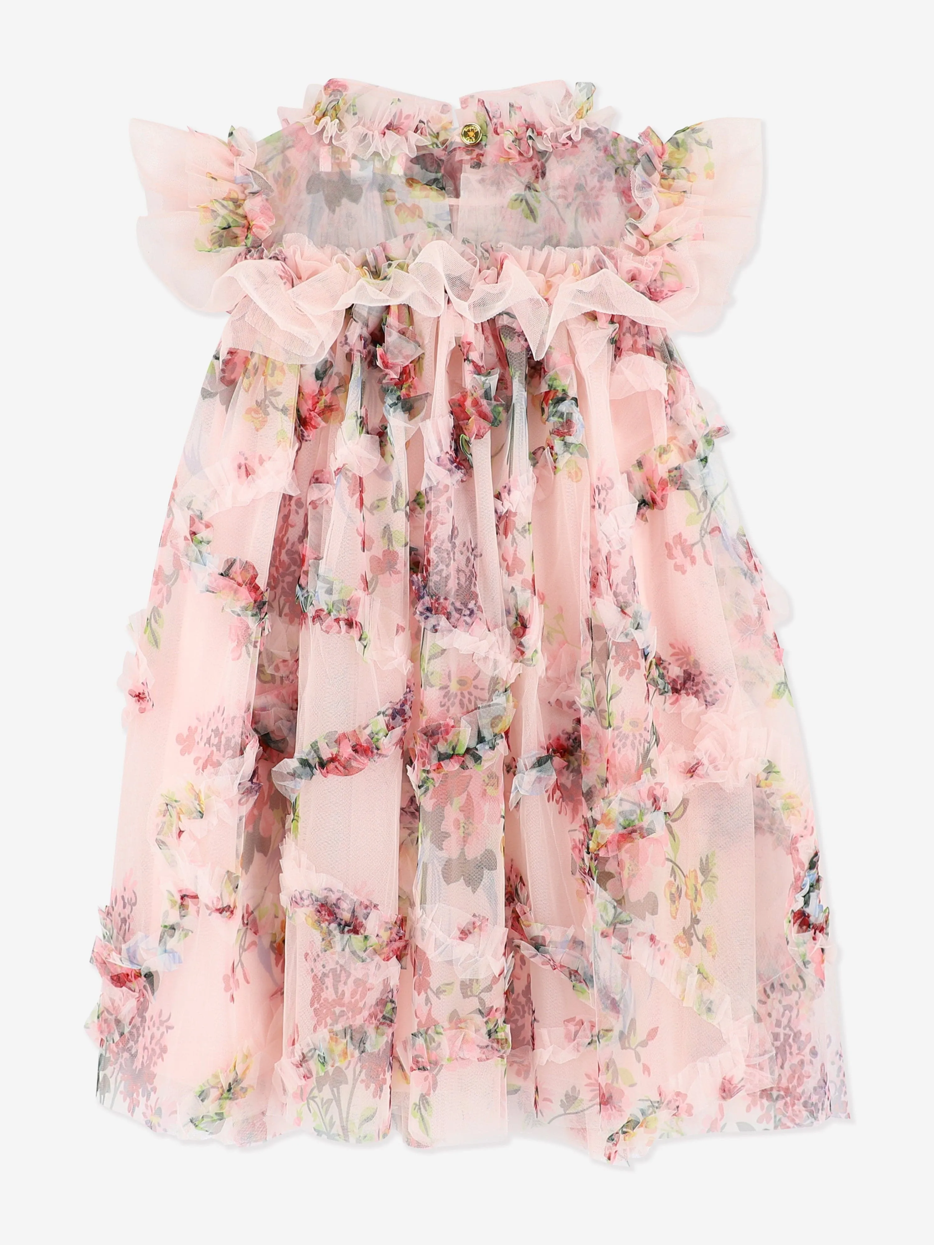 Robe en tulle floral Elle pour filles en rose