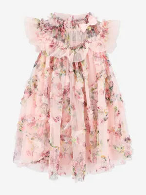 Robe en tulle floral Elle pour filles en rose