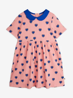 Girls Hearts AOP Dress in Pink