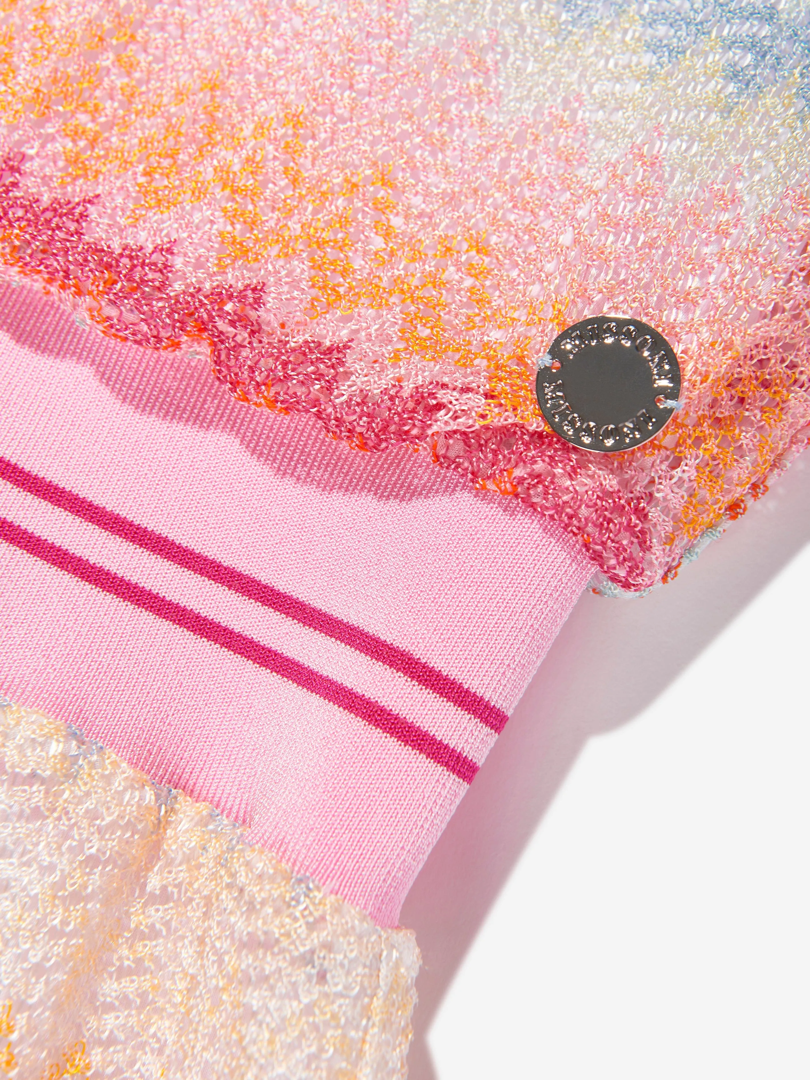 Robe zigzag tricotée multicolore pour filles