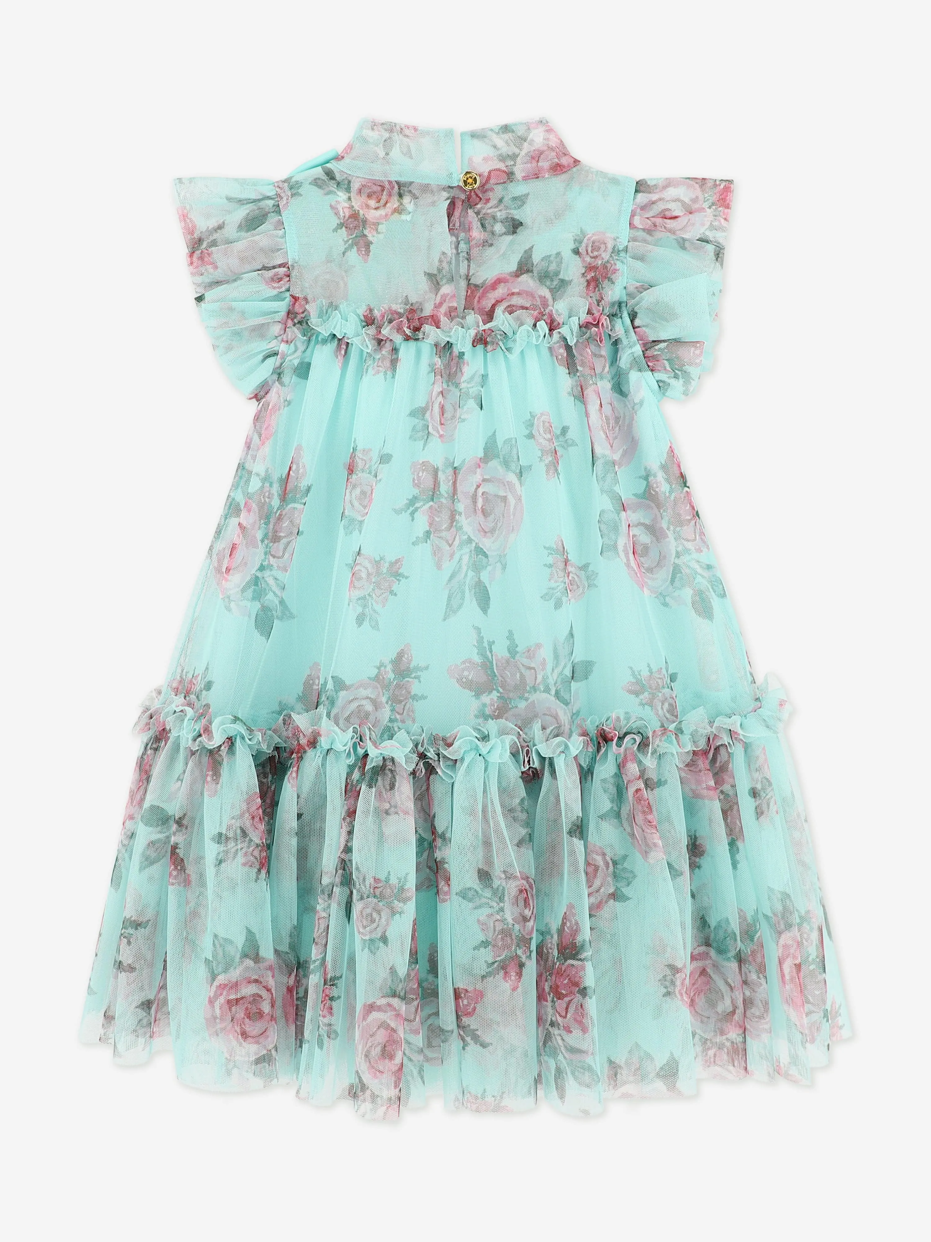 Robe Marigold Roses pour Filles en Bleu