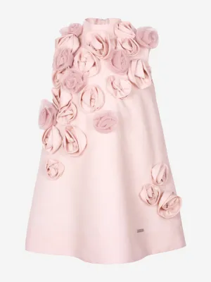 Robe Roses Encerclées pour Filles en Rose