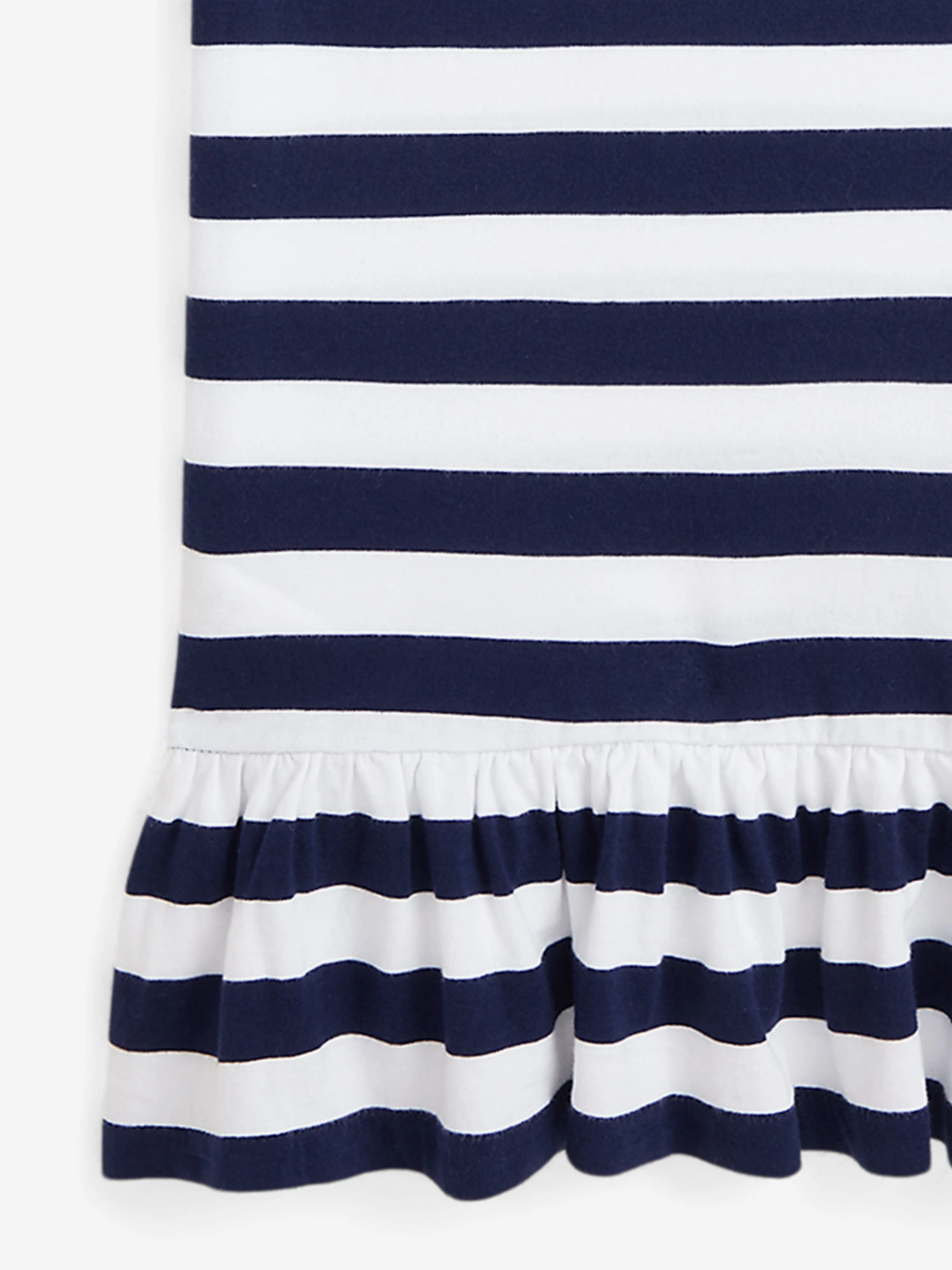 Robe T-shirt Polo Rayée Ours pour Filles en Marine
