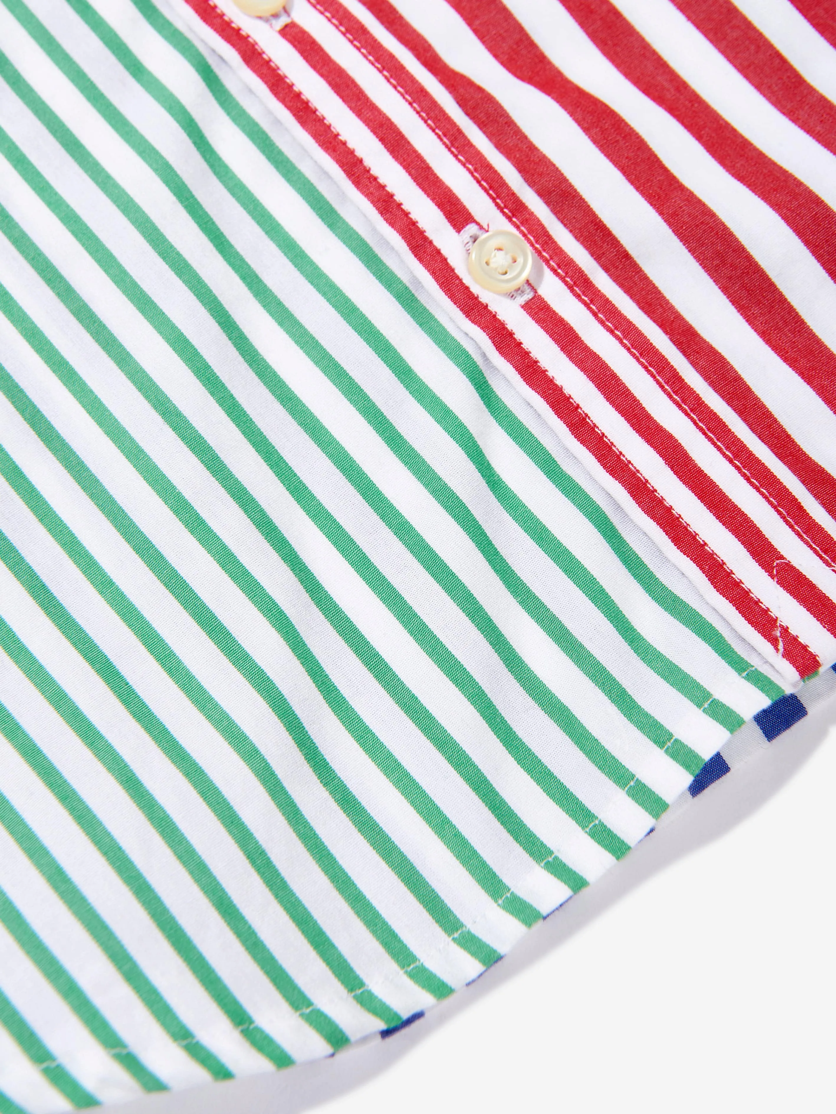 Robe chemisée rayée multicolore pour filles
