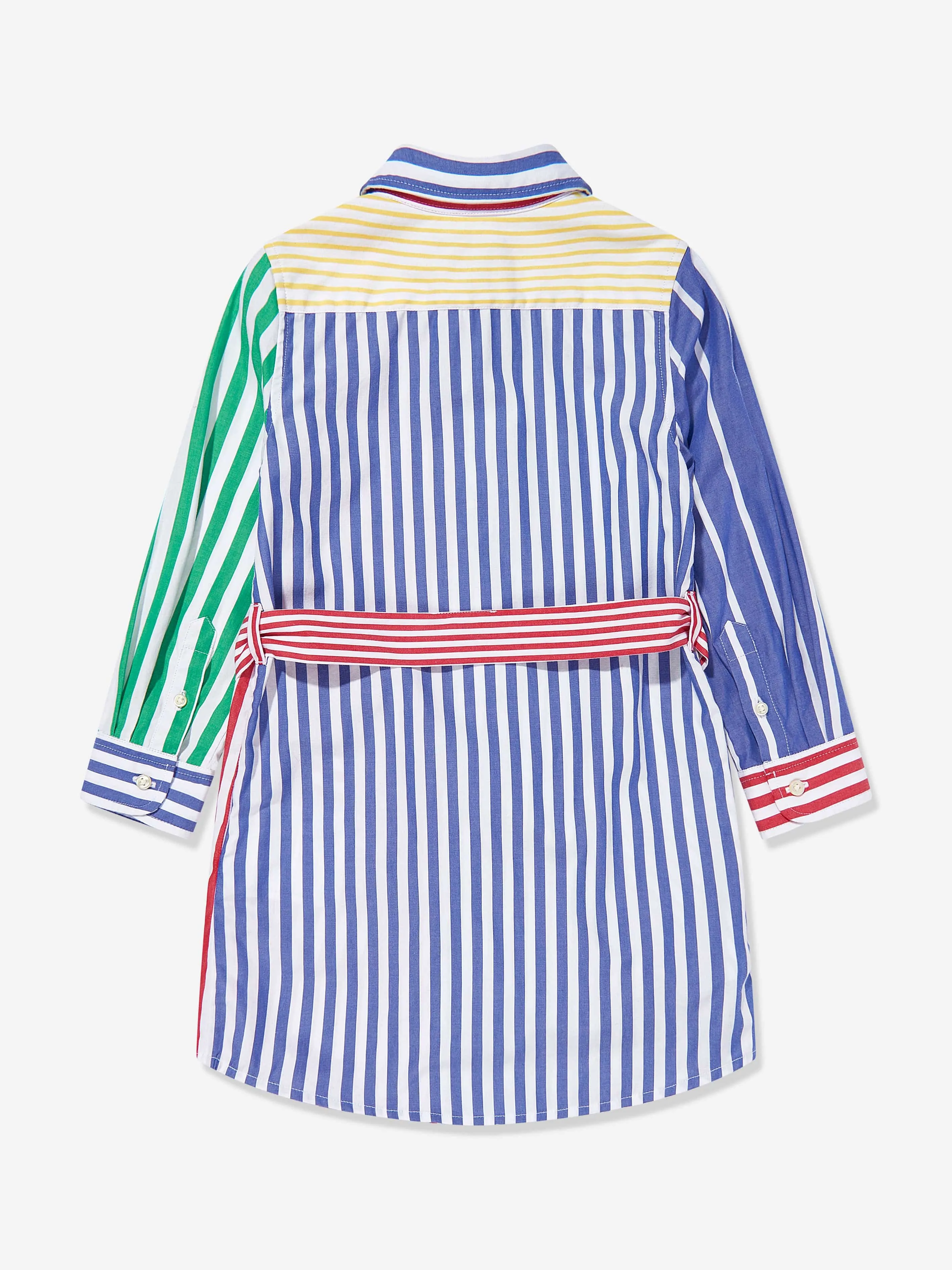 Robe chemisée rayée multicolore pour filles
