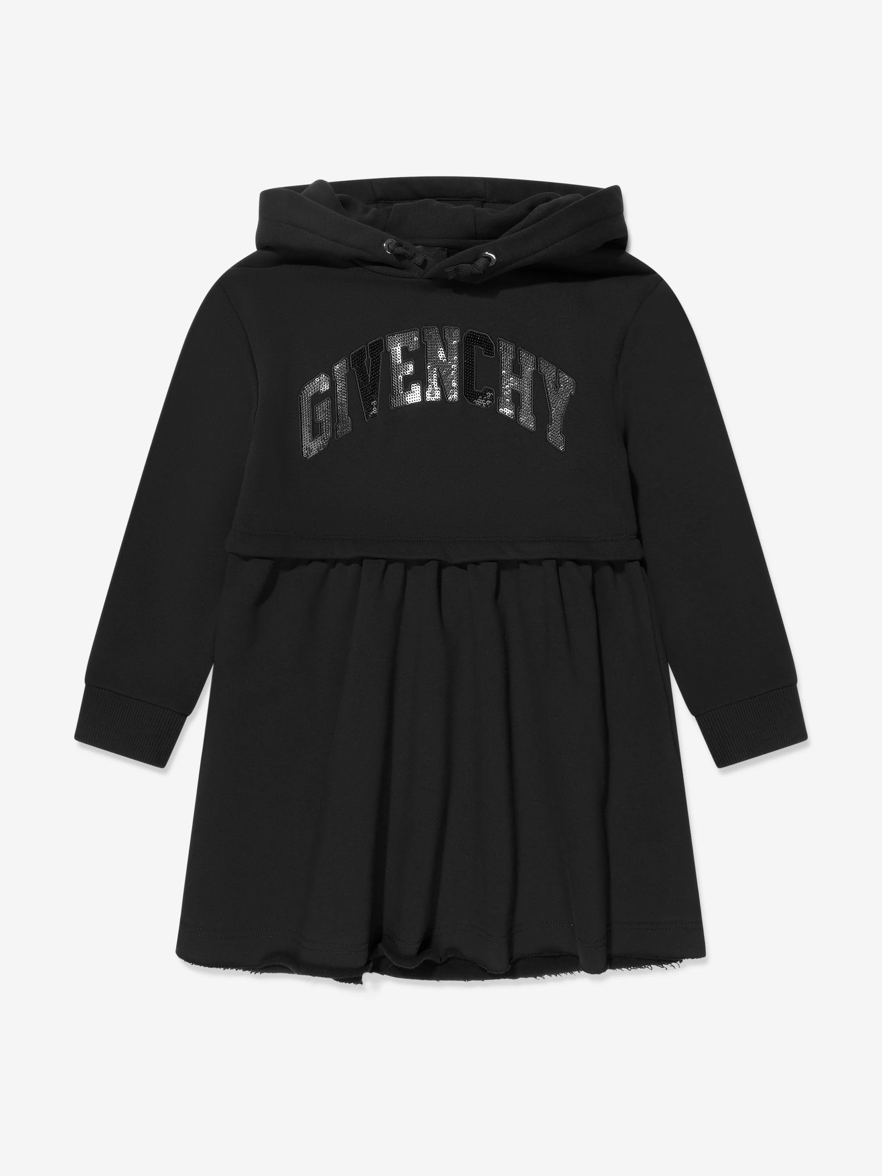 Robe à capuche Givenchy Girls avec logo en noir