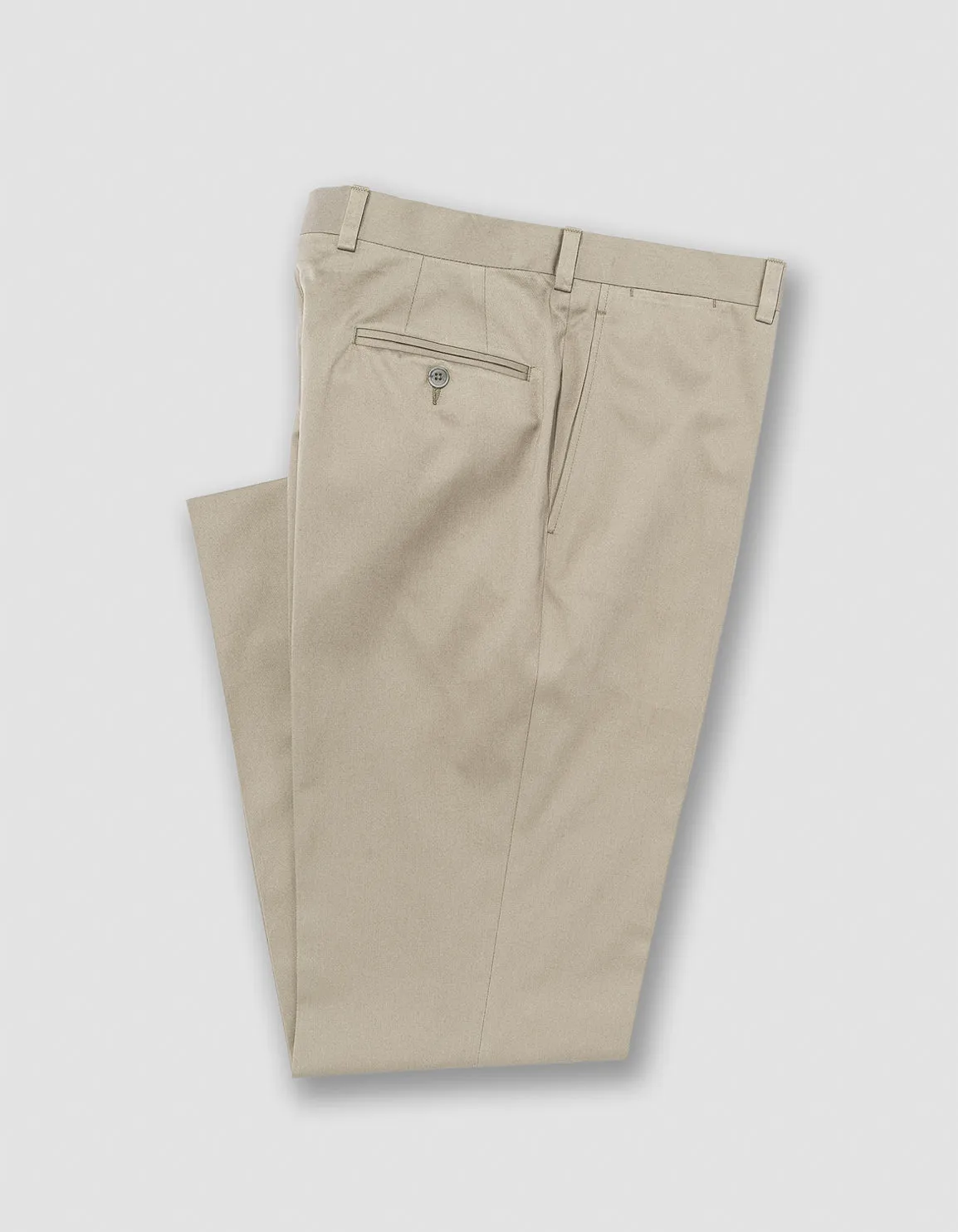 PANTALON EN TOILE DE COTON GRIS - COUPE CLASSIQUE