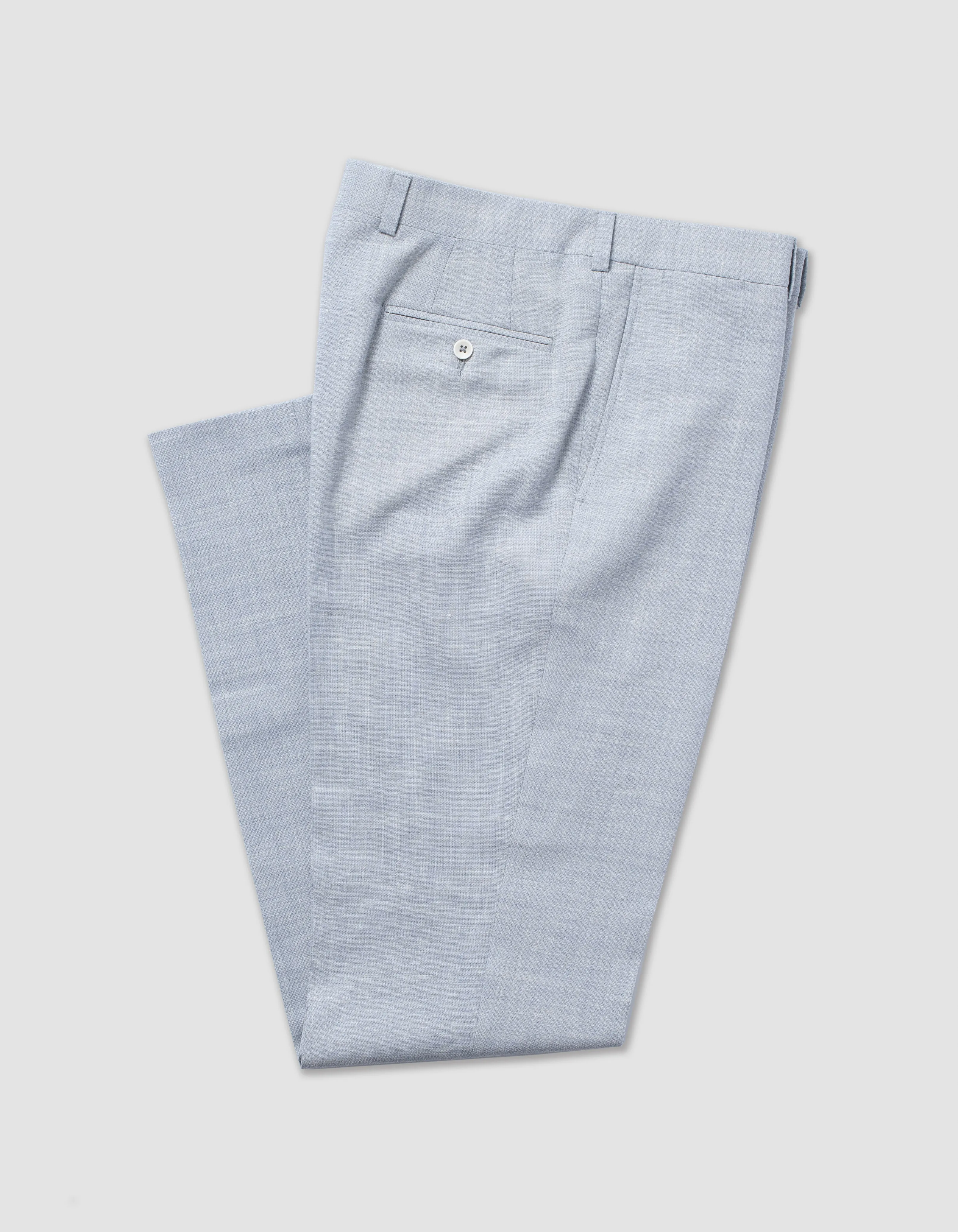 PANTALON EN LIN GRIS CRASH - COUPE CLASSIQUE