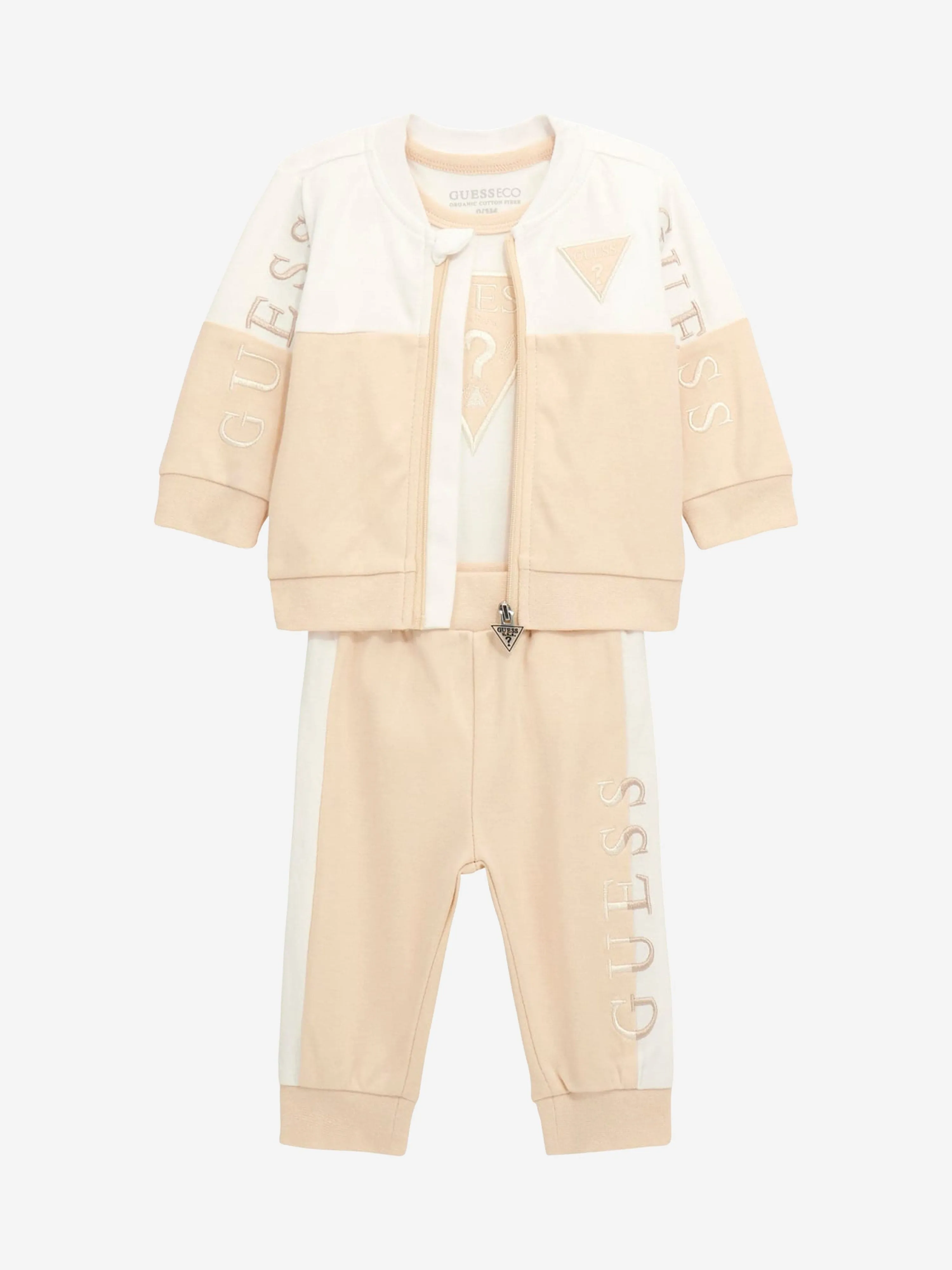 Ensemble de survêtement Guess Baby 3 pièces en beige