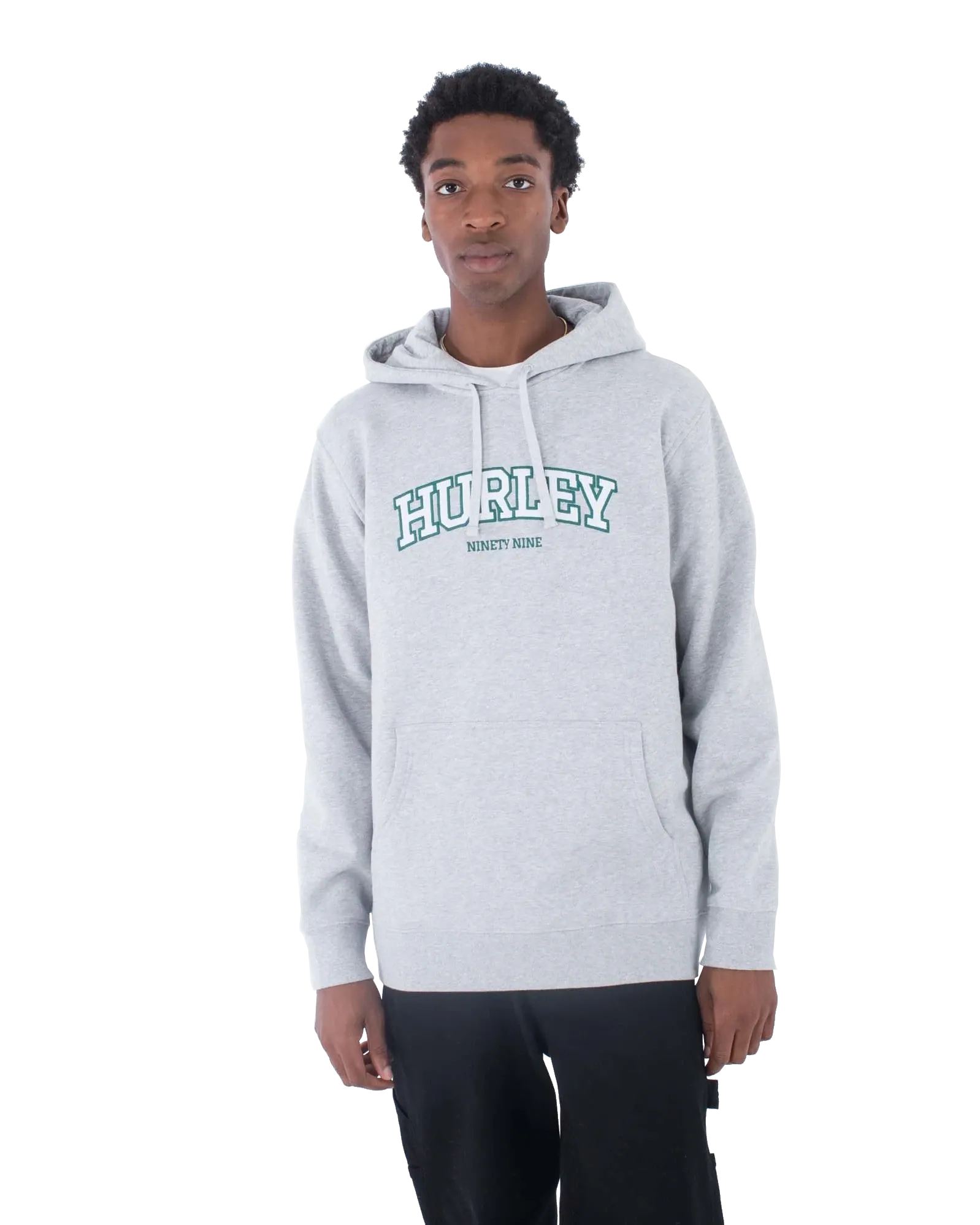 Pullover à capuche Hurley Clothing Flow en gris chiné