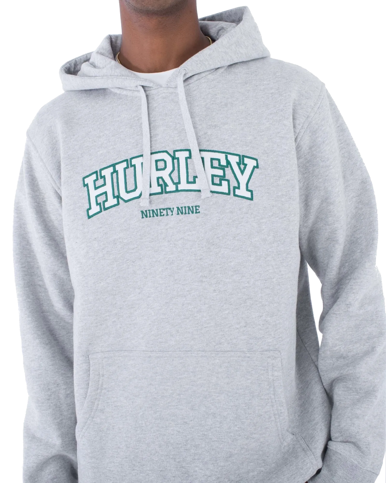 Pullover à capuche Hurley Clothing Flow en gris chiné