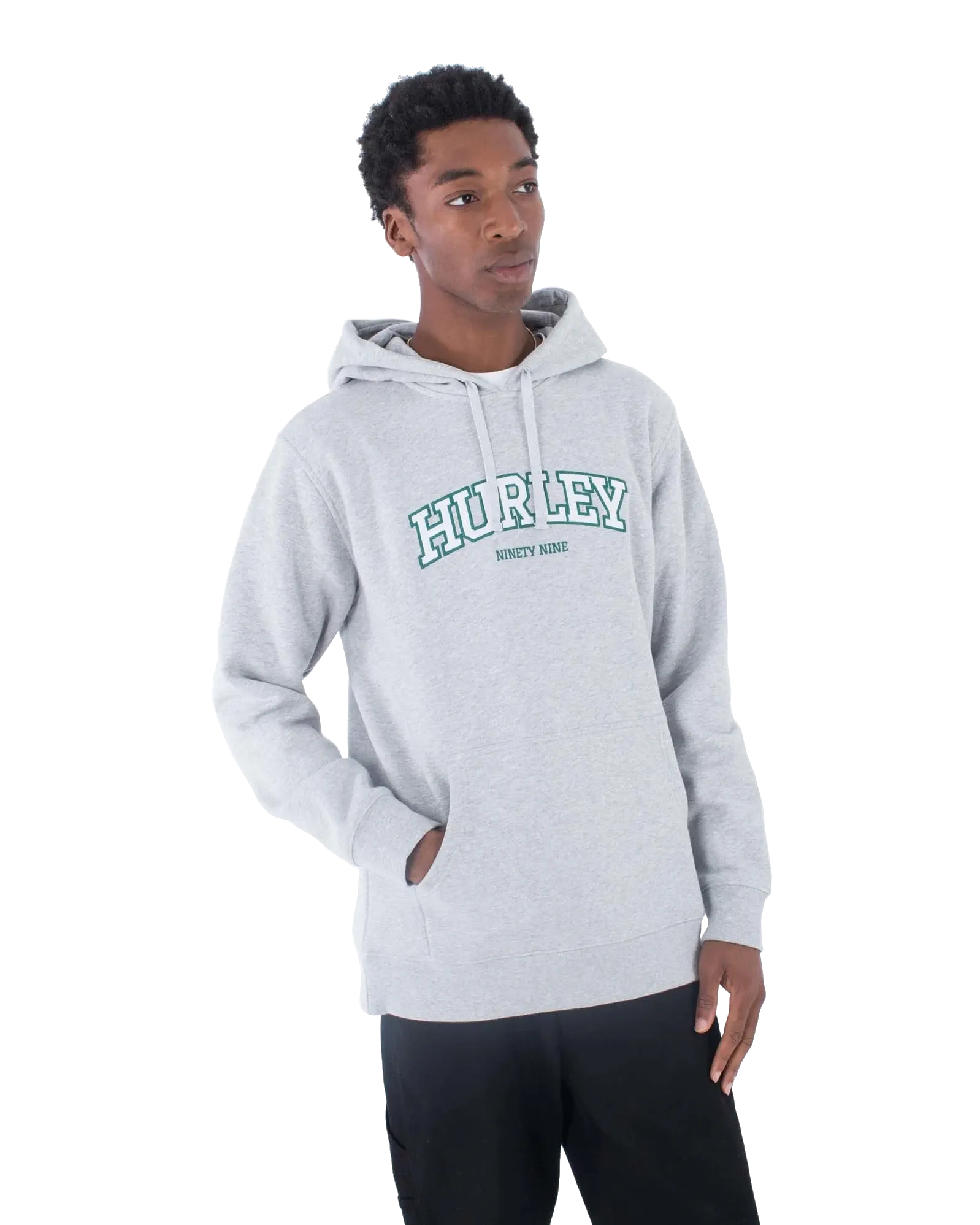 Pullover à capuche Hurley Clothing Flow en gris chiné