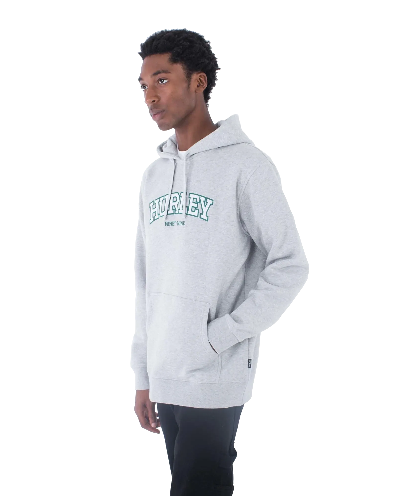 Pullover à capuche Hurley Clothing Flow en gris chiné