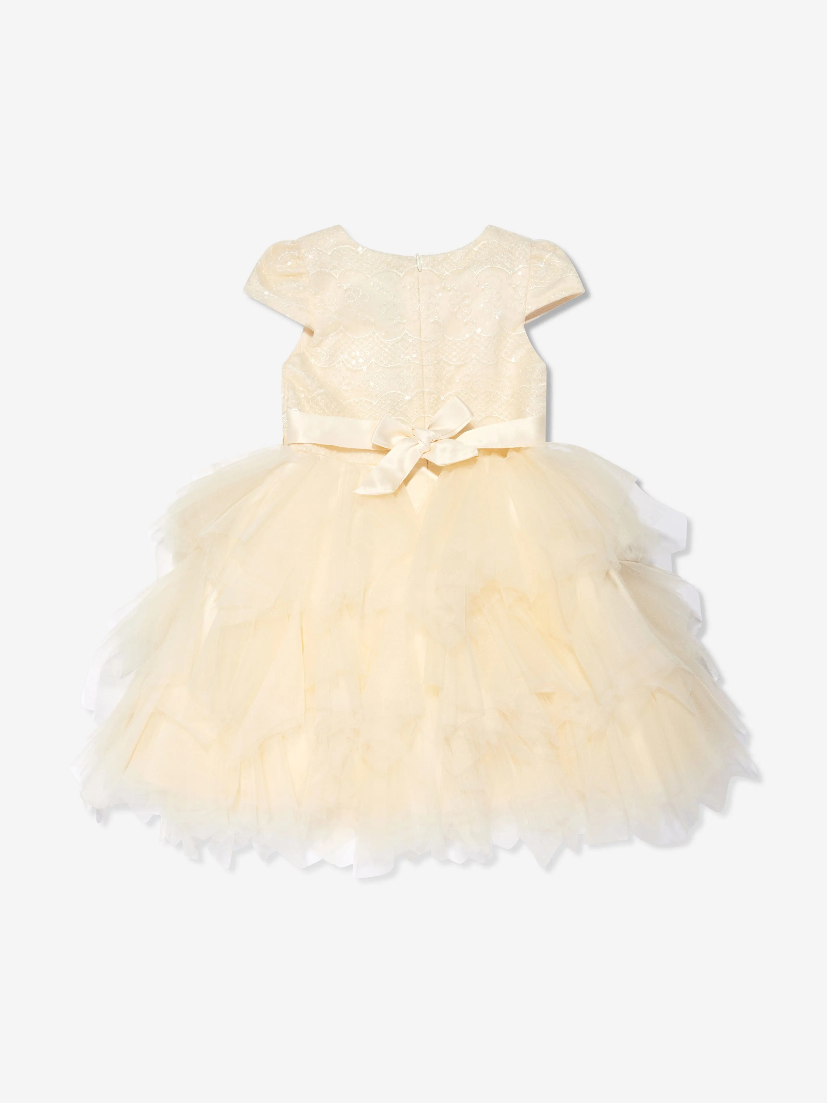 Robe à volants en tulle iAMe Girls en crème